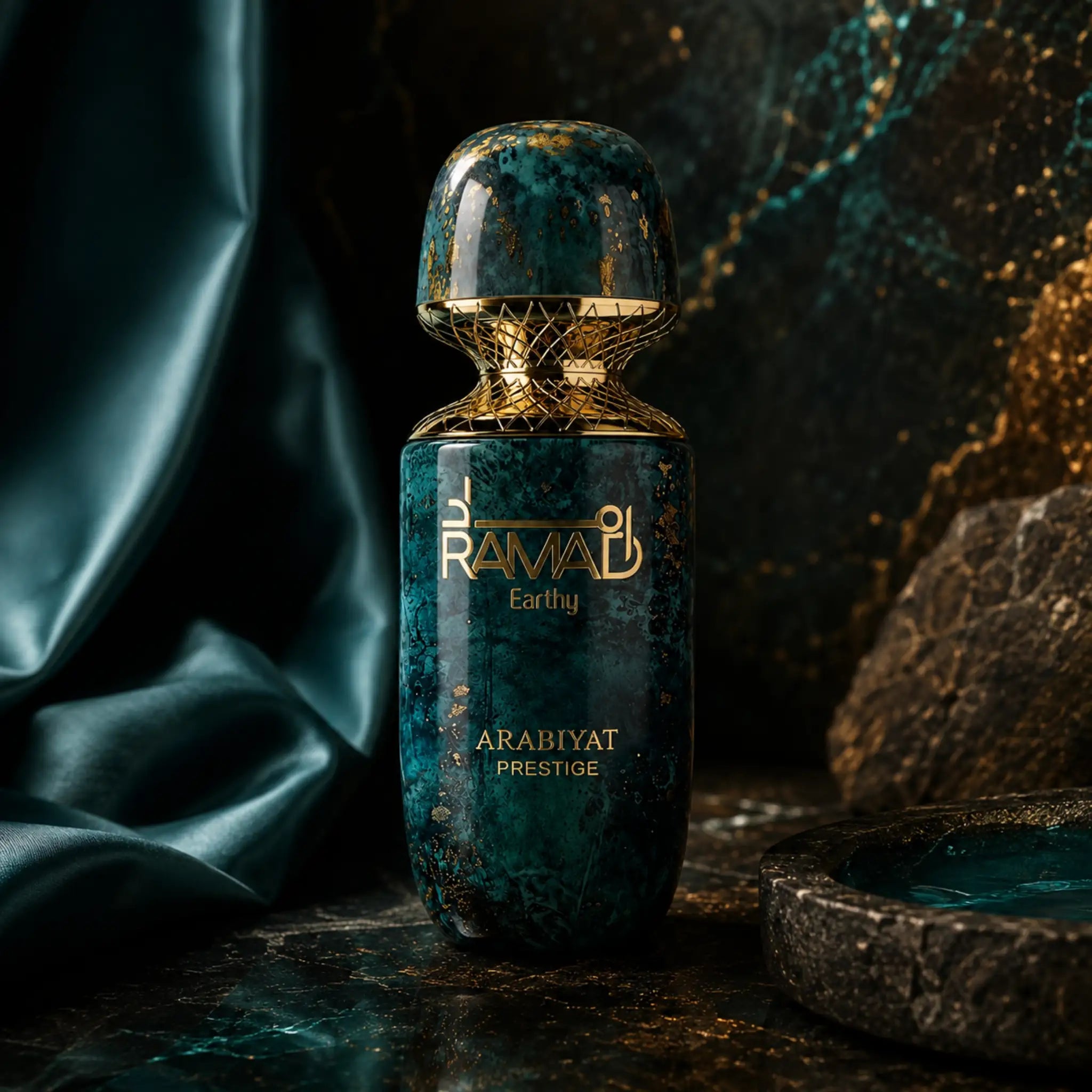 Fondo creativo de Ramad Earthy Arabiyat Prestige Extrait de Parfum