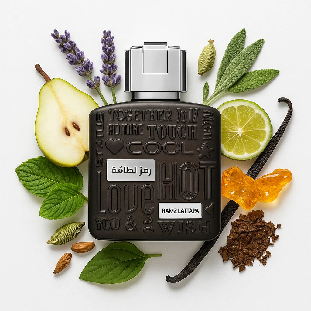 Ramz_Silver_Lattafa_Eau_de_Parfum_Para_Hombre_Fondo_Blanco_Salvia_Menta