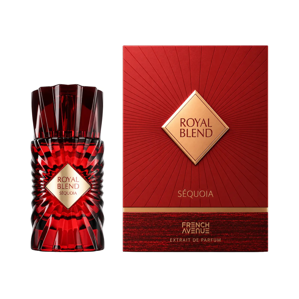 Caja y botella de Royal Blend Sequoia French Avenue Eau de Parfum