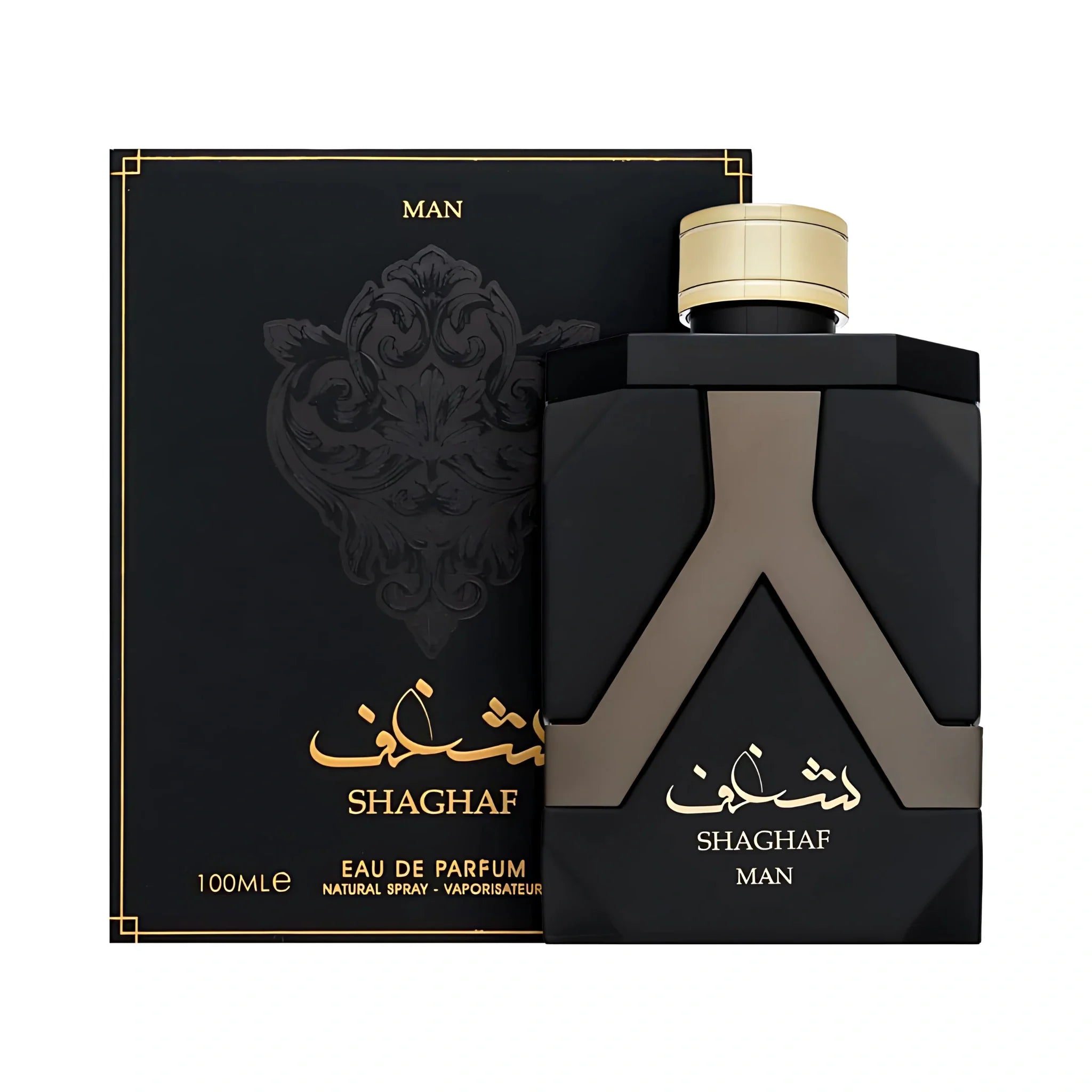Frasco y caja de Shaghaf Man Asdaaf Eau de Parfum Para Hombre