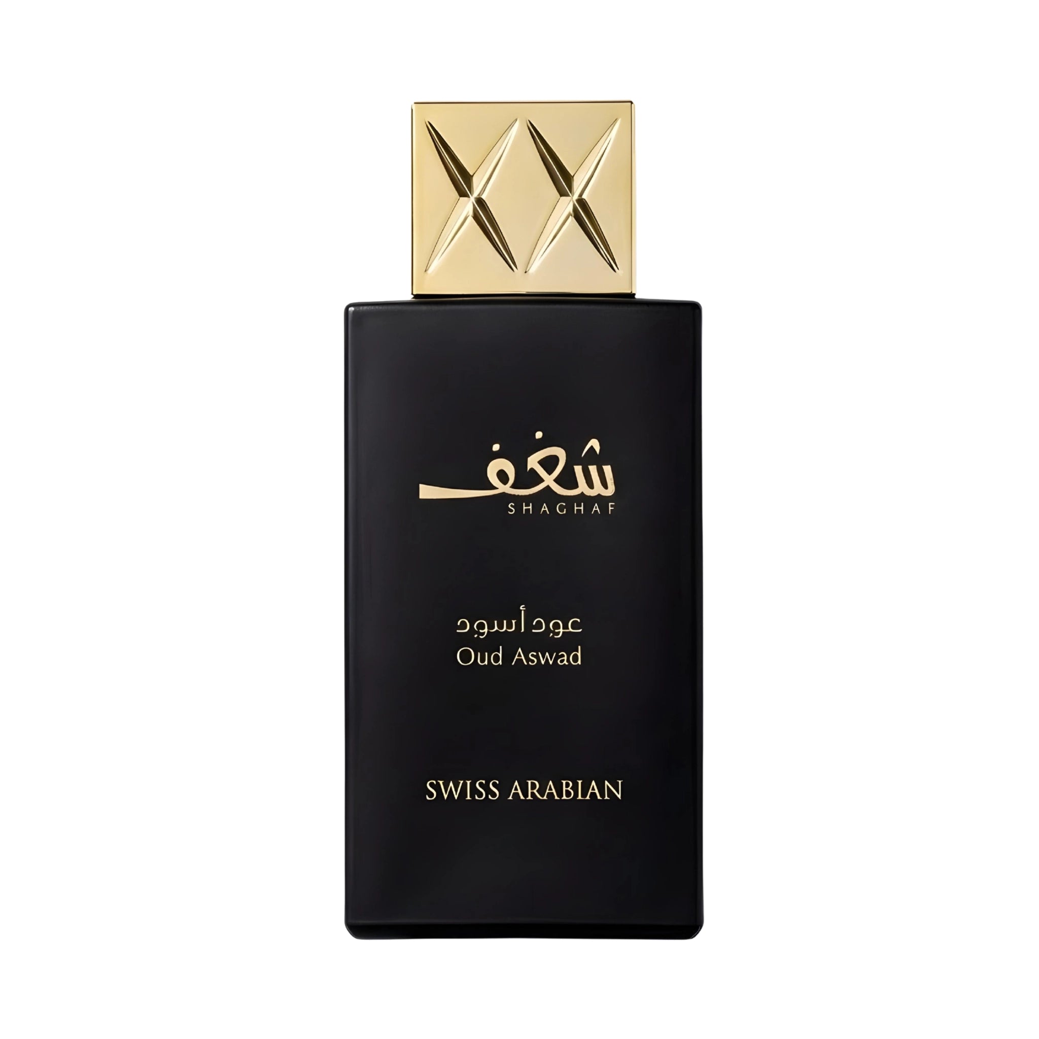 Frasco del perfume Shaghaf Oud Aswad Swiss Arabian Eau de Parfum Unisex