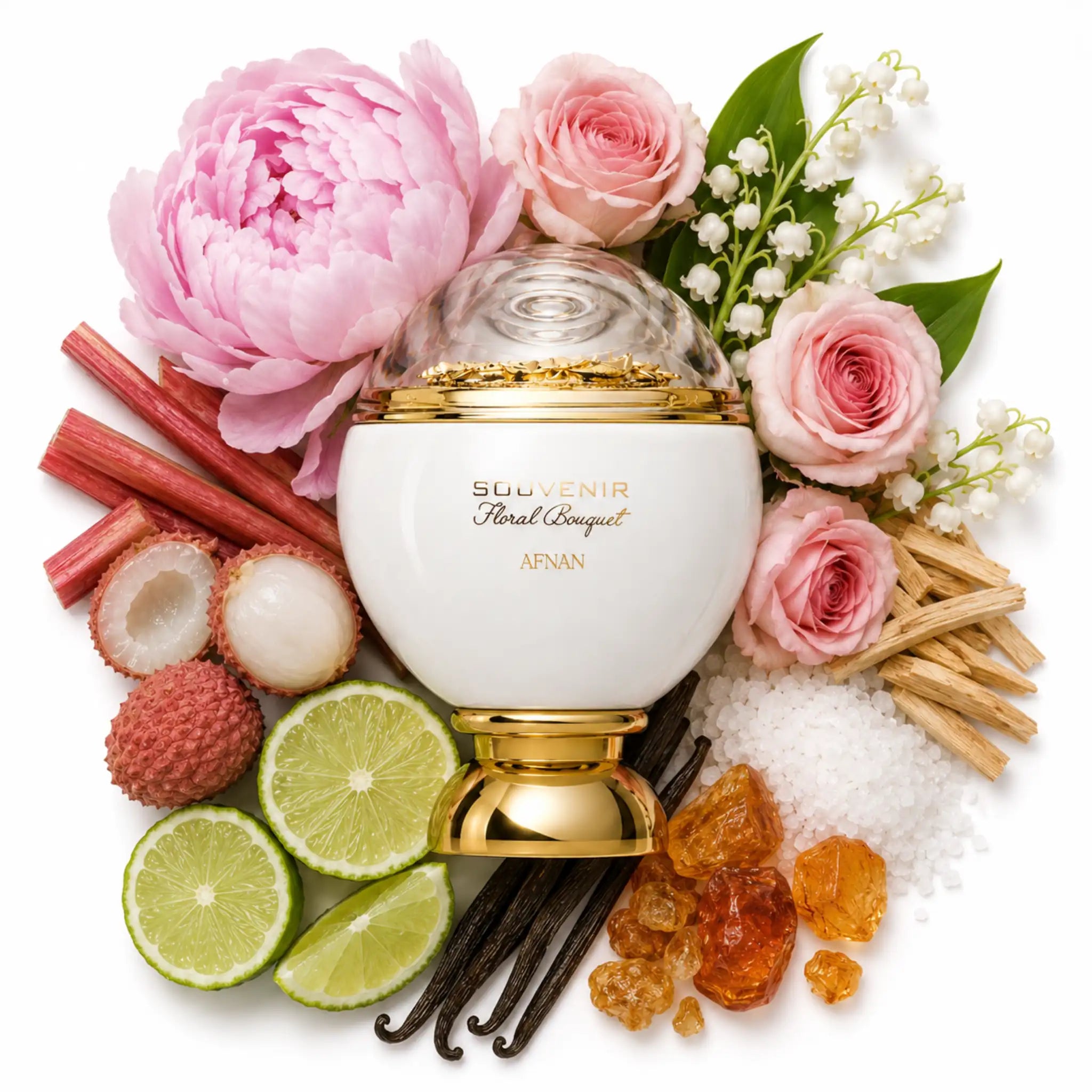 Souvenir_Floral_Bouquet_Afnan_Eau_de_Parfum_Para_Mujer_Fondo_Blanco_Rosa_Vainilla