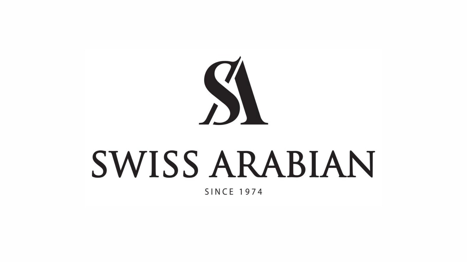 Logo blanco y negro de la marca swiss arabian