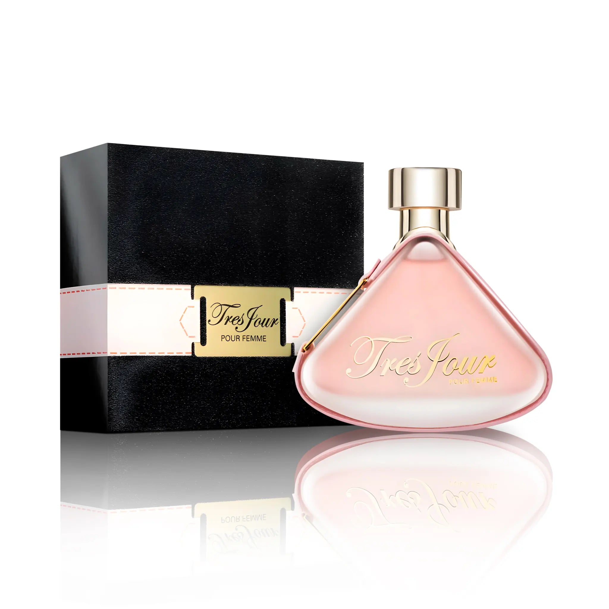 Frasco y caja de Tres Jour Armaf Eau de Parfum Para Mujer