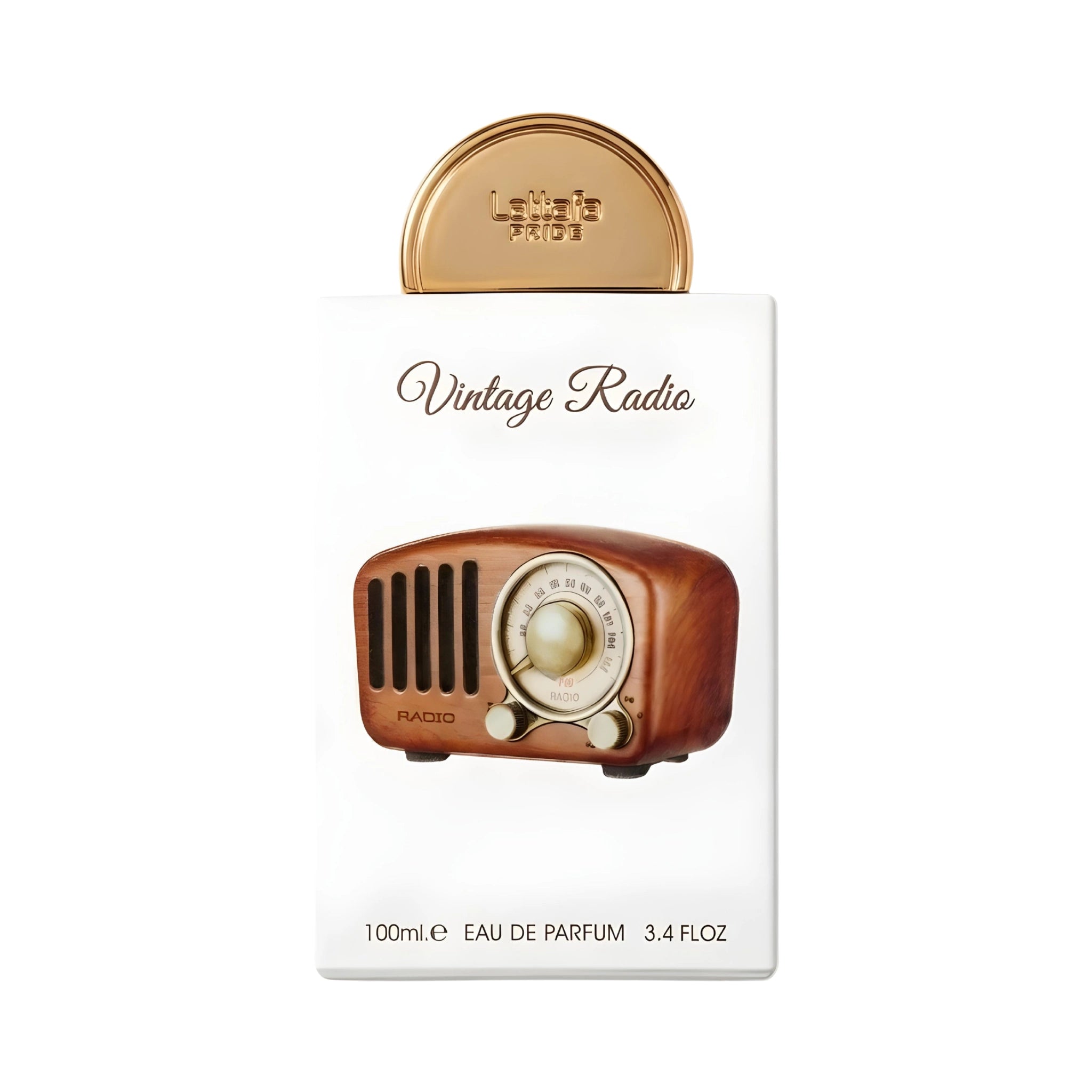 Frasco de Vintage Radio Lattafa Eau de Parfum Unisex