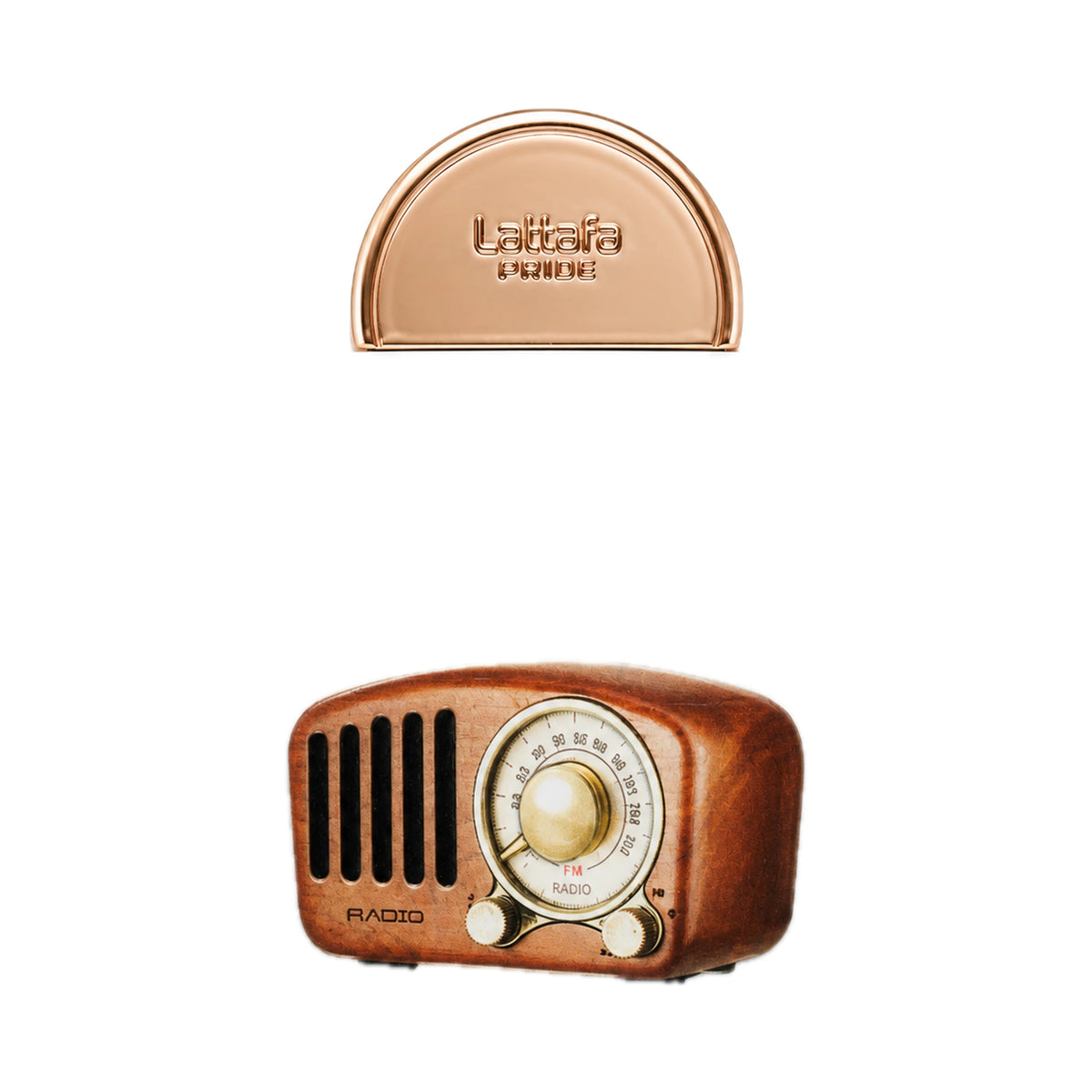 Frasco de Vintage Radio Lattafa Eau de Parfum Unisex