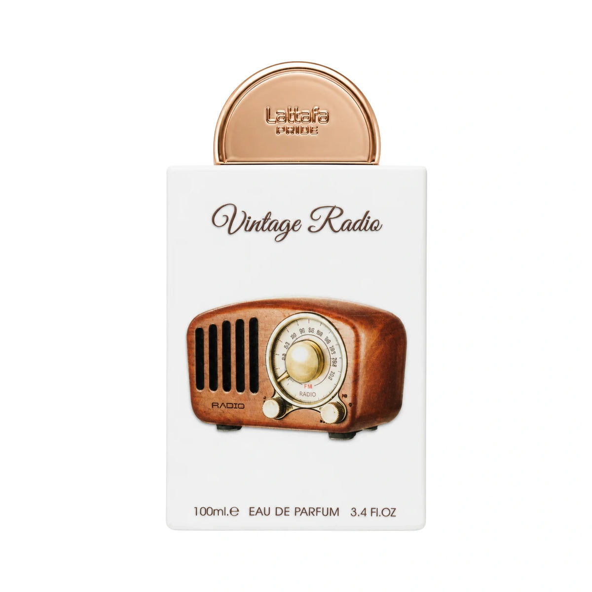 Frasco de Vintage Radio Lattafa Eau de Parfum Unisex