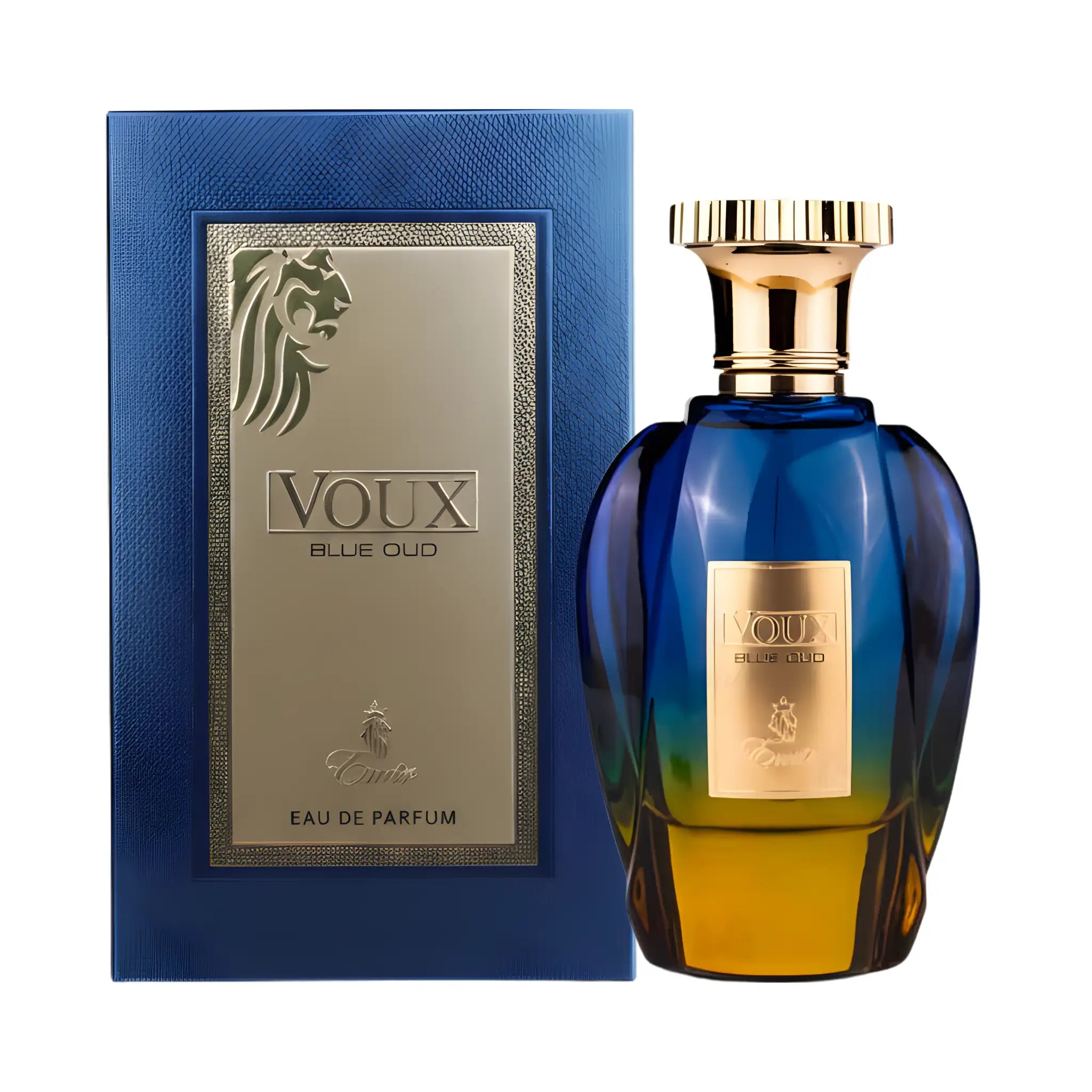 Frasco y caja de Voux Blue Oud Paris Corner Eau de Parfum Unisex