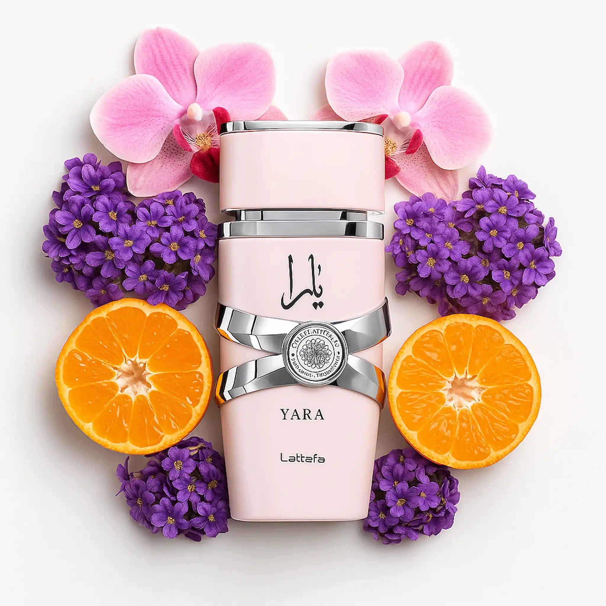 Yara_Rosa_Lattafa_Eau_de_Parfum_Para_Mujer_Con_Fondo_Orquidea_Heliotropo_Naranja