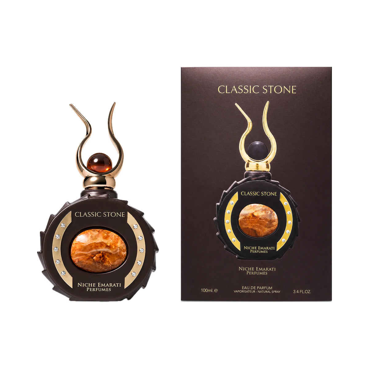 Frasco y caja de Classic Stone Lattafa Eau de Parfum Unisex