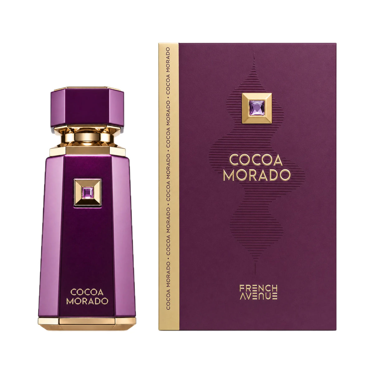 Frasco y caja de Cocoa Morado French Avenue Eau de Parfum Unisex