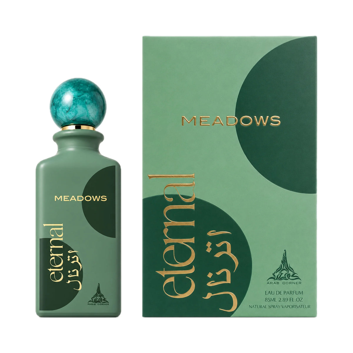 Frasco y caja de Eternal Meadows Paris Corner Eau de Parfum Unisex