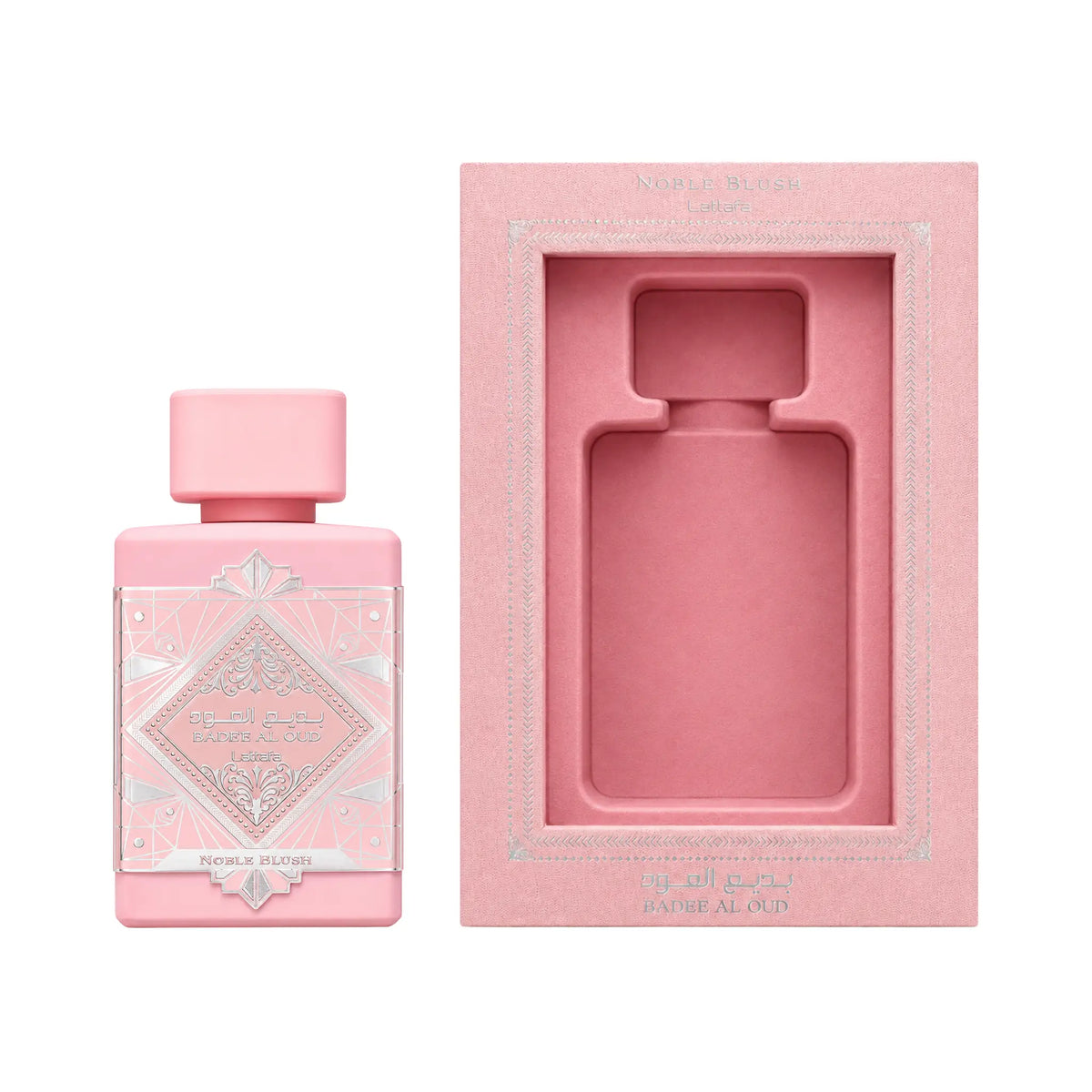 Caja de Bade'e Al Oud Noble Blush Lattafa Eau de Parfum Para Mujer