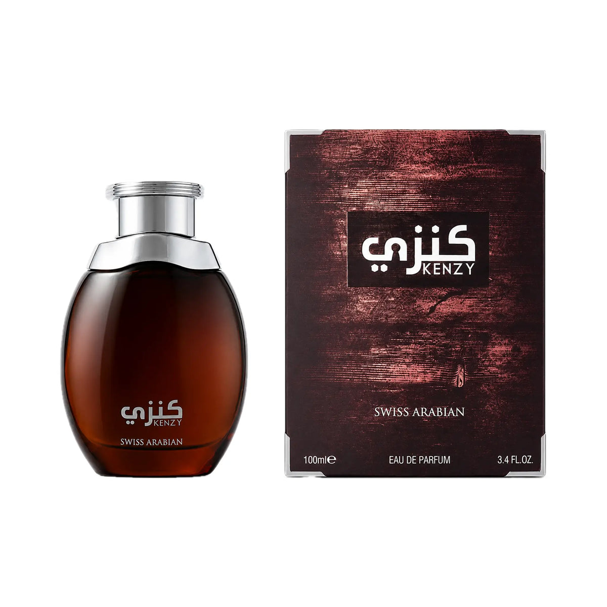 Frasco y caja de Kenzy Swiss Arabian Eau de Parfum Unisex