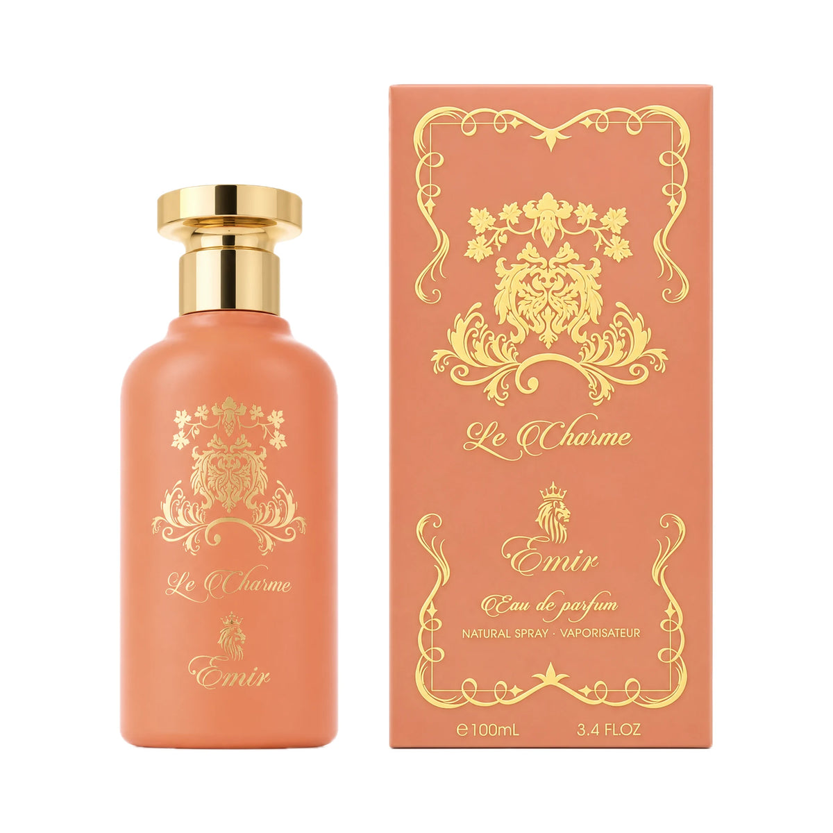 Frasco y caja de Le Charme Emir Eau de Parfum Para Mujer