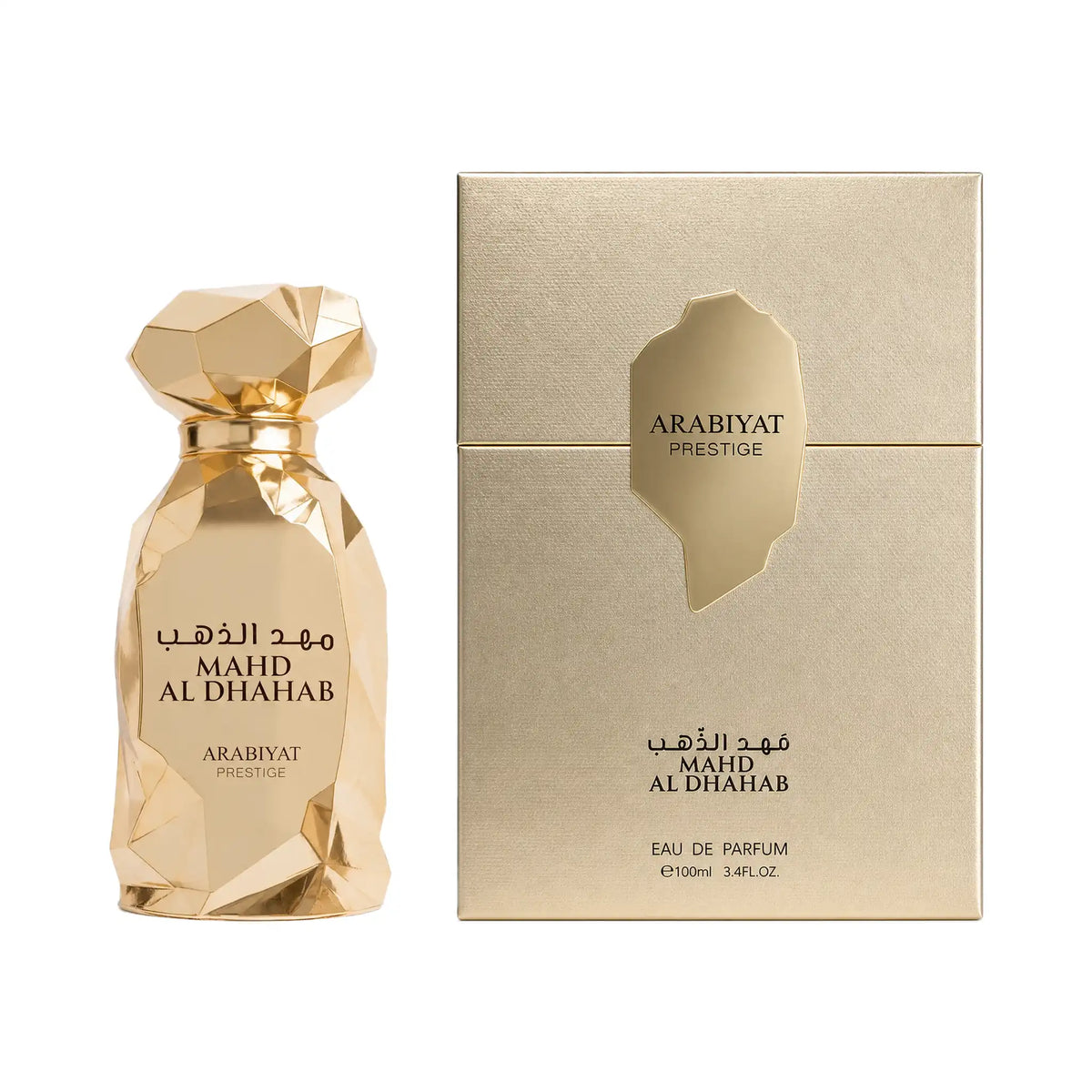 Frasco y caja de Mahd Al Dhahab Arabiyat Prestige Eau de Parfum