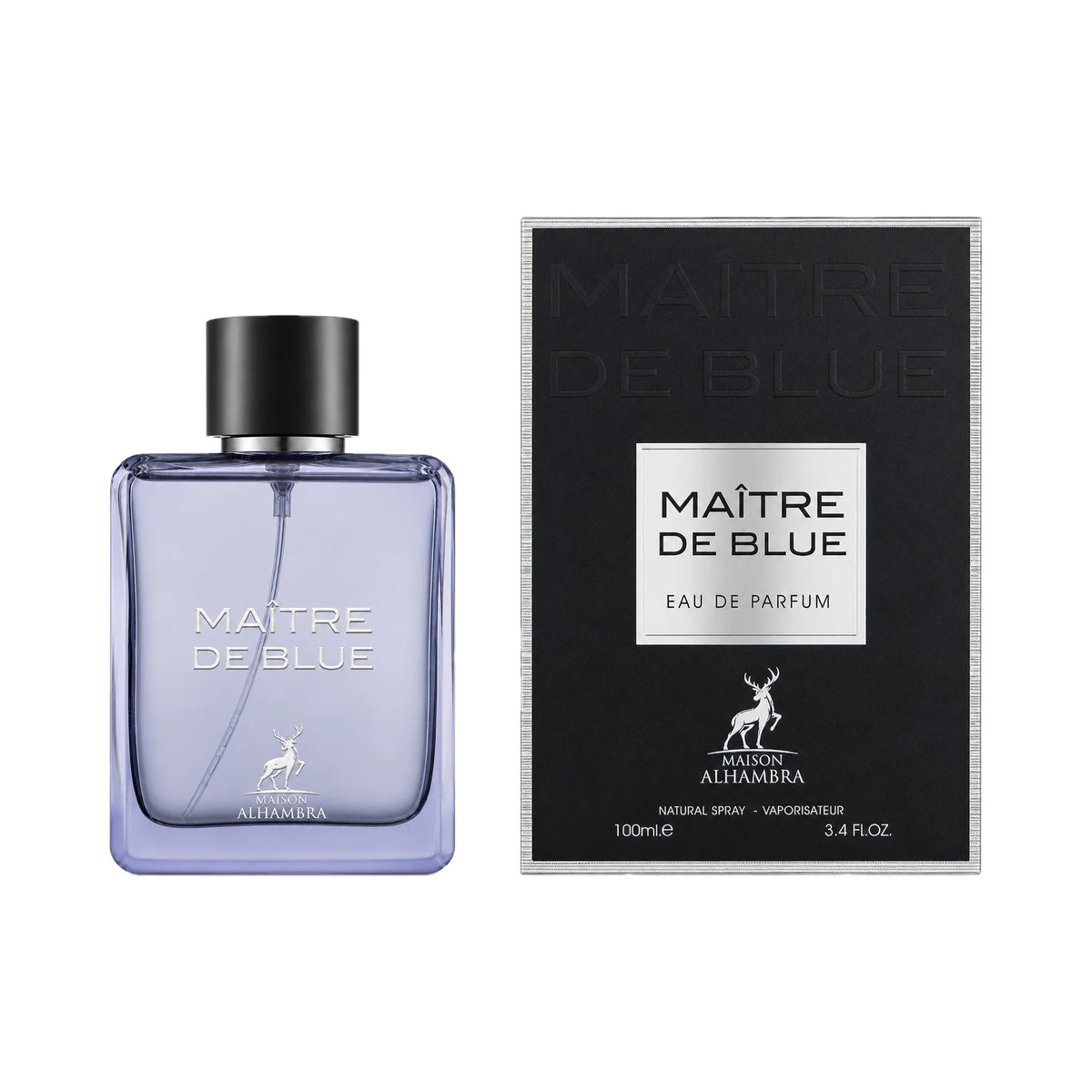 Frasco y caja de Maitre de Blue Maison Alhambra Eau de Parfum Para Hombre