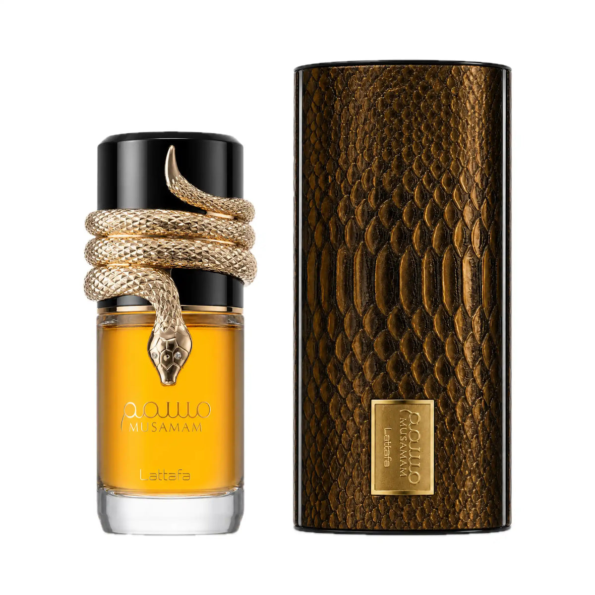 Frasco y caja de Musamam Lattafa Eau de Parfum Unisex