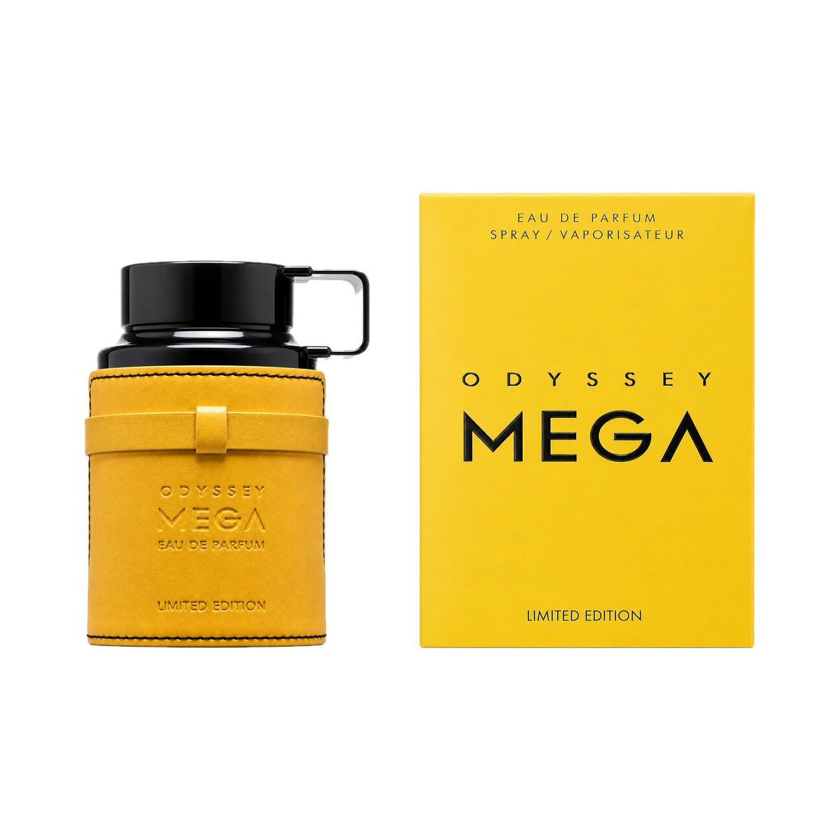 Frasco y caja del perfume Odyssey Mega Armaf Eau de Parfum Para Hombre