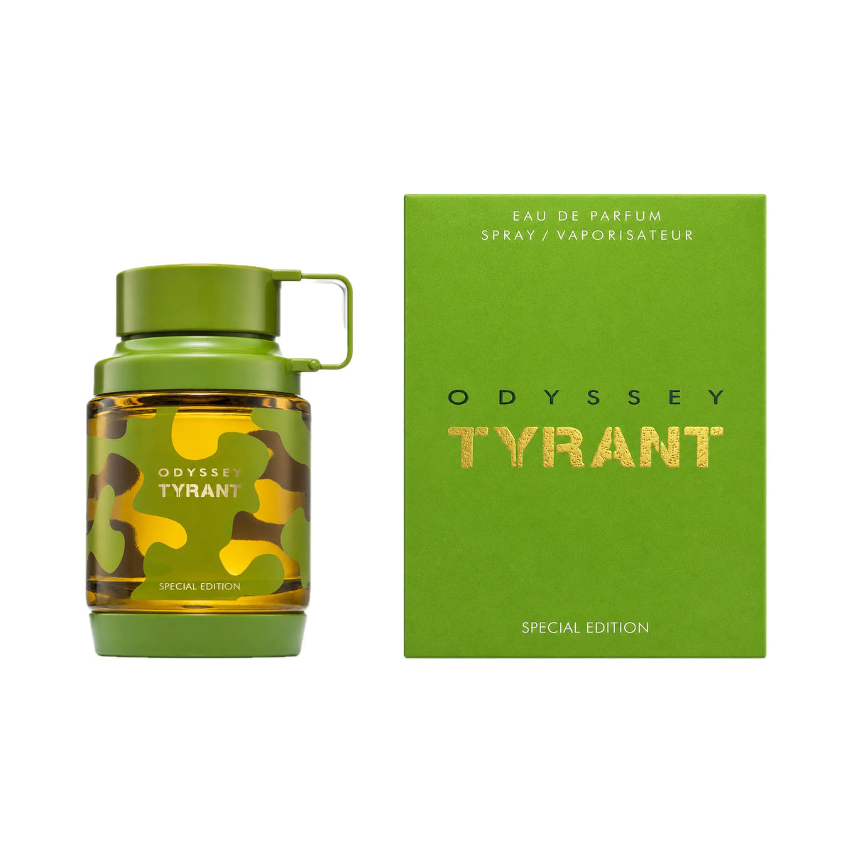 Frasco y caja del perfume Odyssey Tyrant Special Edition Armaf Eau de Parfum Para Hombre