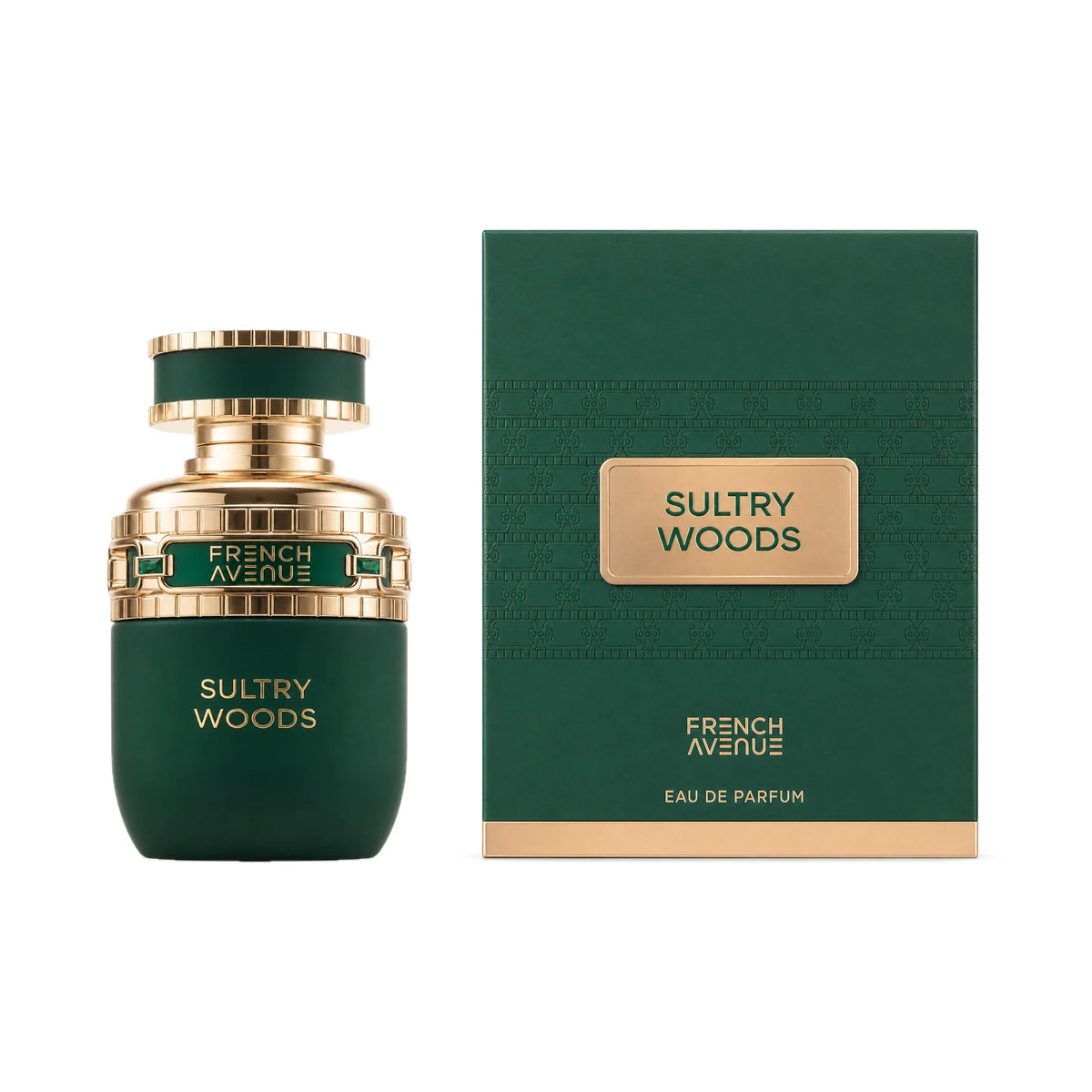 Frasco y caja del perfume Sultry Woods French Avenue Eau de Parfum Unisex