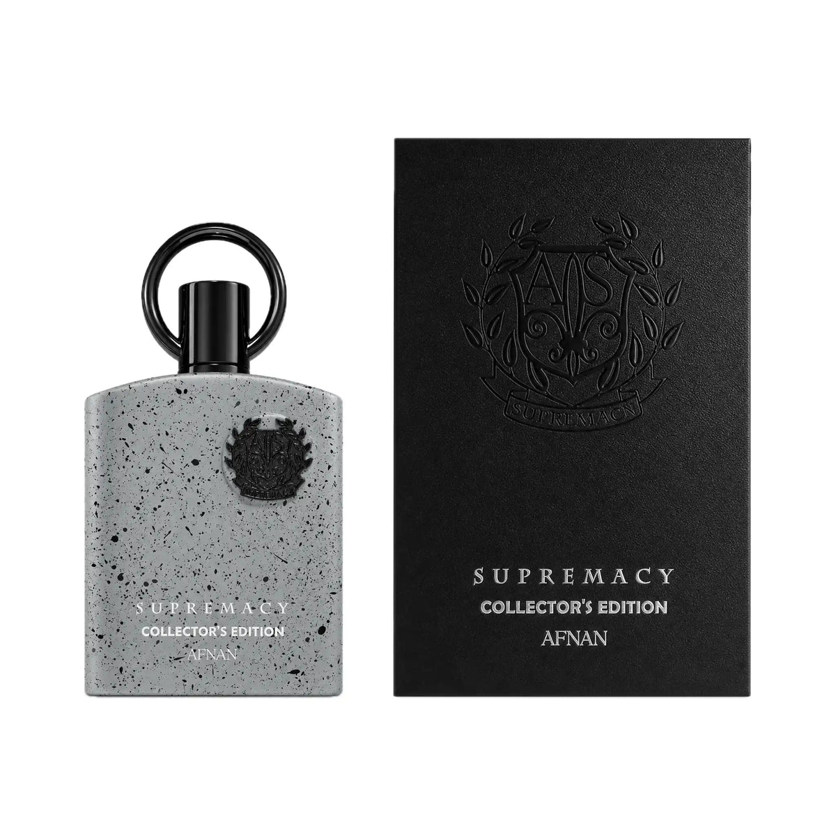 Frasco y caja del perfume Supremacy Collector's Edition Afnan Eau de Parfum