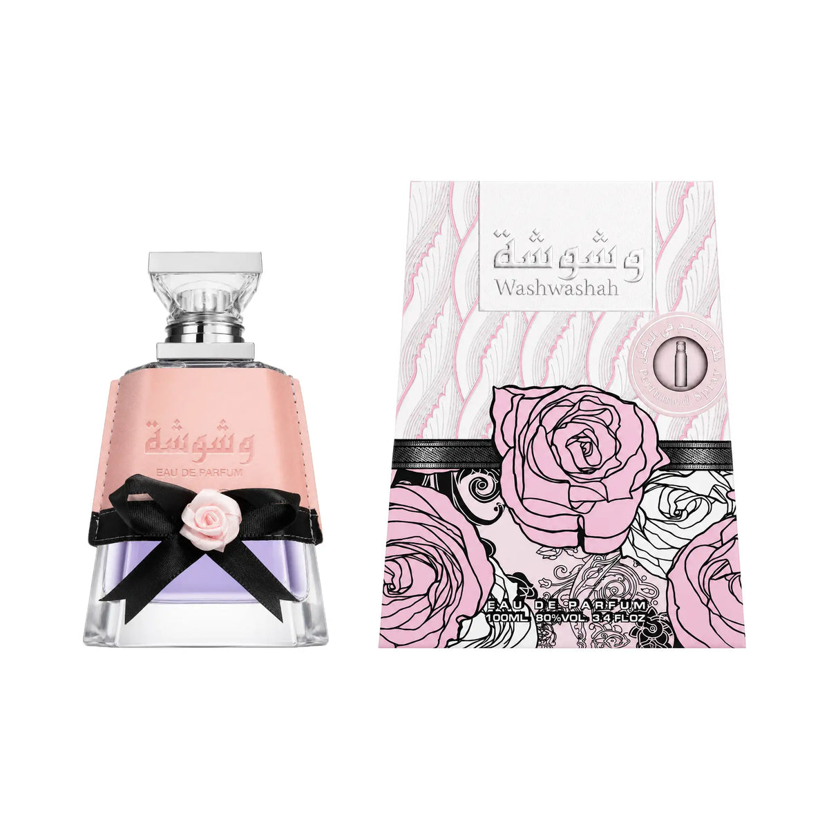 Frasco y caja del perfume Washwashah Lattafa Eau de Parfum