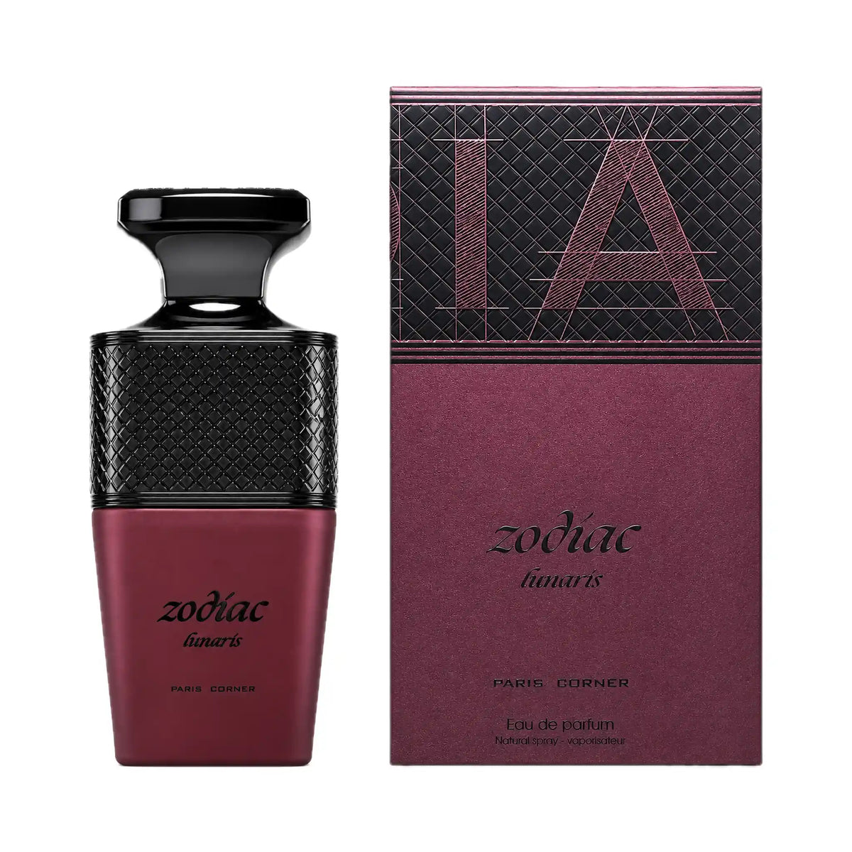 Frasco y caja del perfume Zodiac Lunaris Paris Corner Eau de Parfum