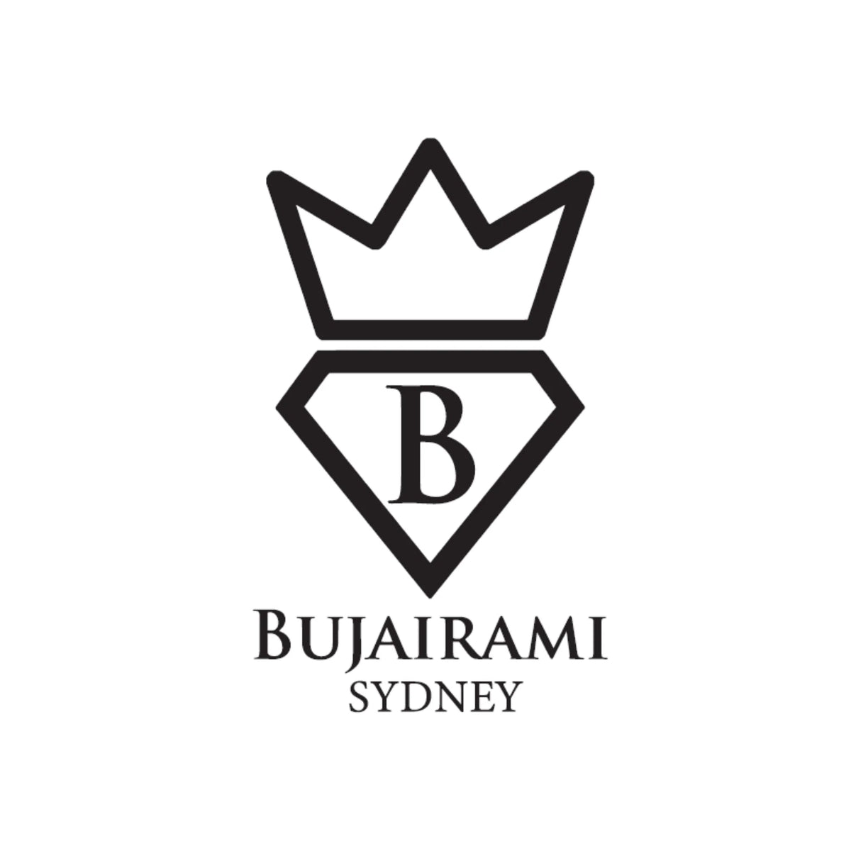 Logo negro fondo blanco Bujairami Sydney