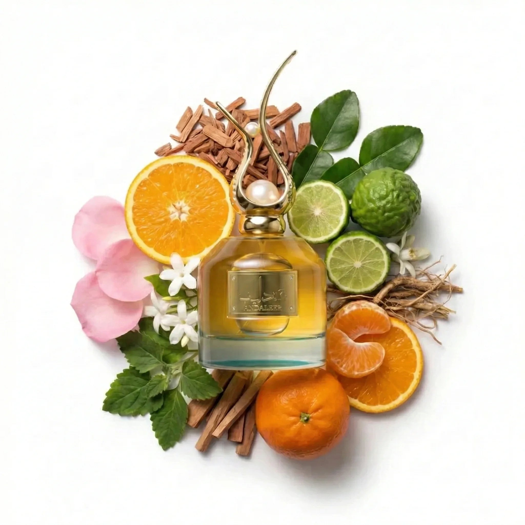 Al_Andaleeb_Asdaaf_Eau_de_Parfum_Para_Mujer_Fondo_Blanco_Naranja_Mandarina_Bergamota_Jazmin