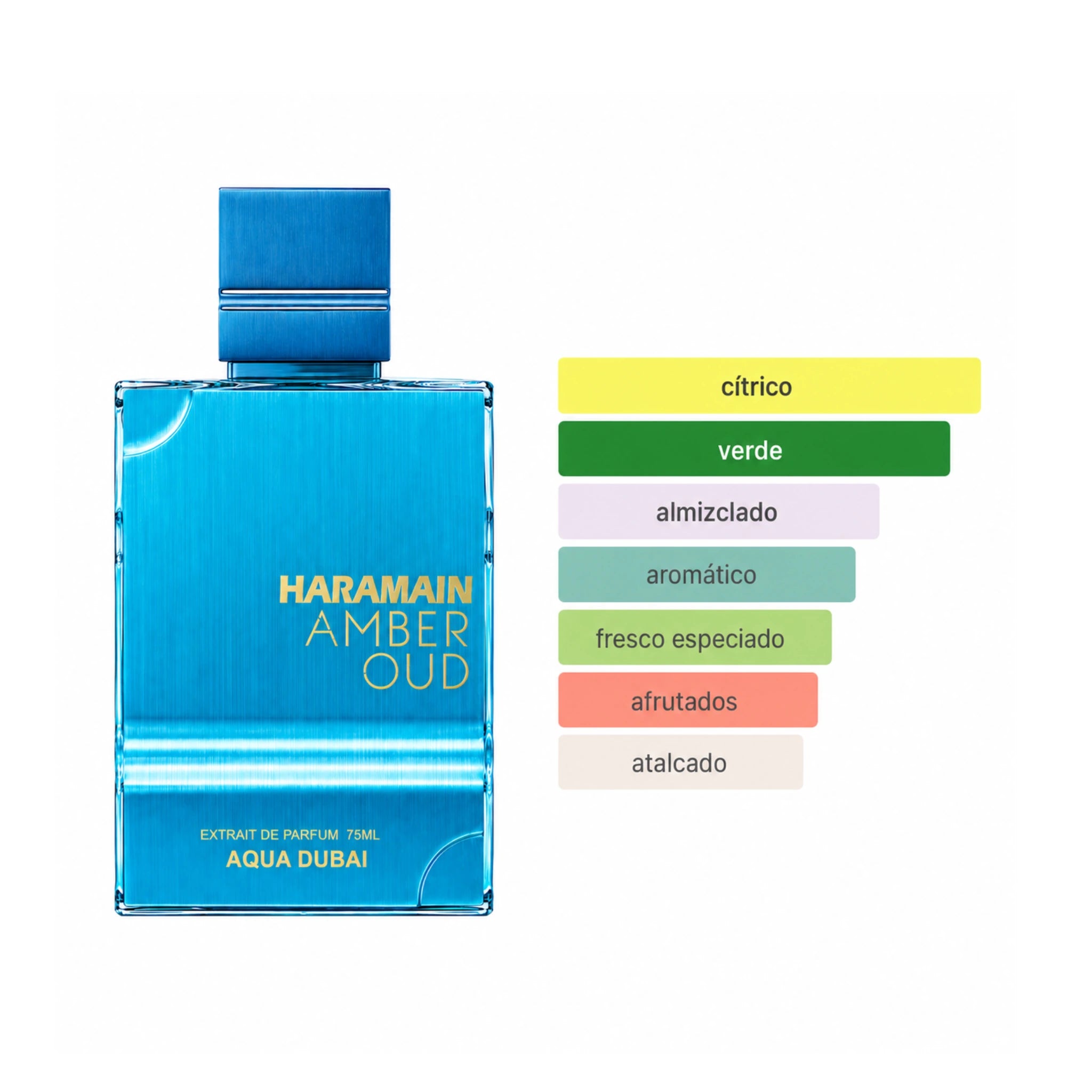 Aromas de Amber Oud Aqua Dubai Al Haramain Extrait de Parfum