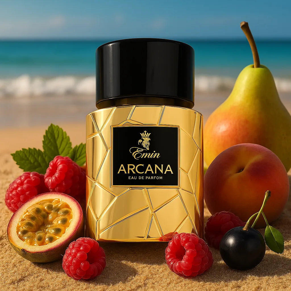 Arcana Emir Eau de Parfum Unisex con fondo de frutas