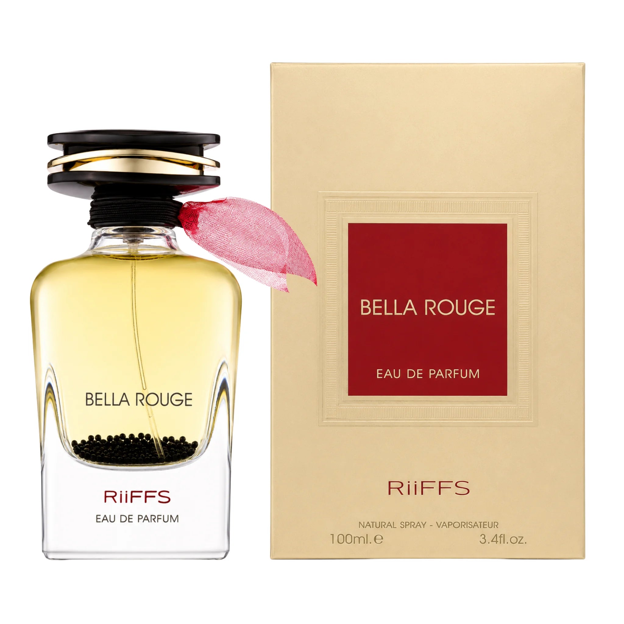 Caja y botella de Bella Rouge Riiffs Eau de Parfum