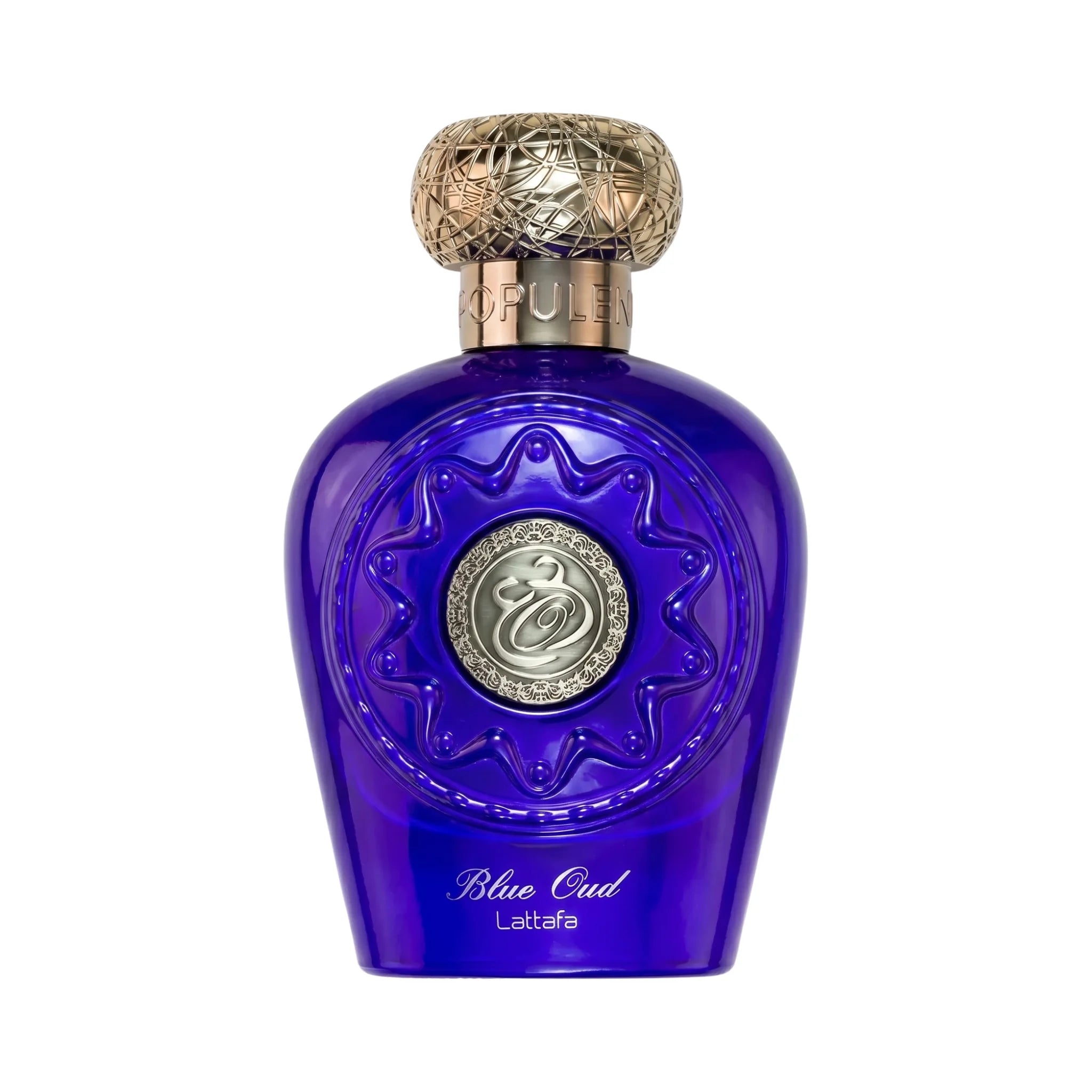 Frasco de Blue Oud Lattafa Eau de Parfum Unisex