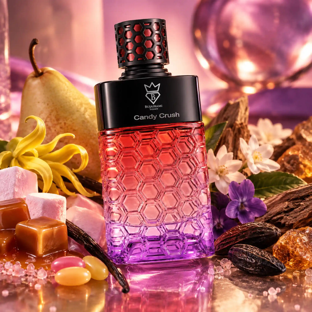 Candy Crush Bujairami Eau de Parfum con fondo