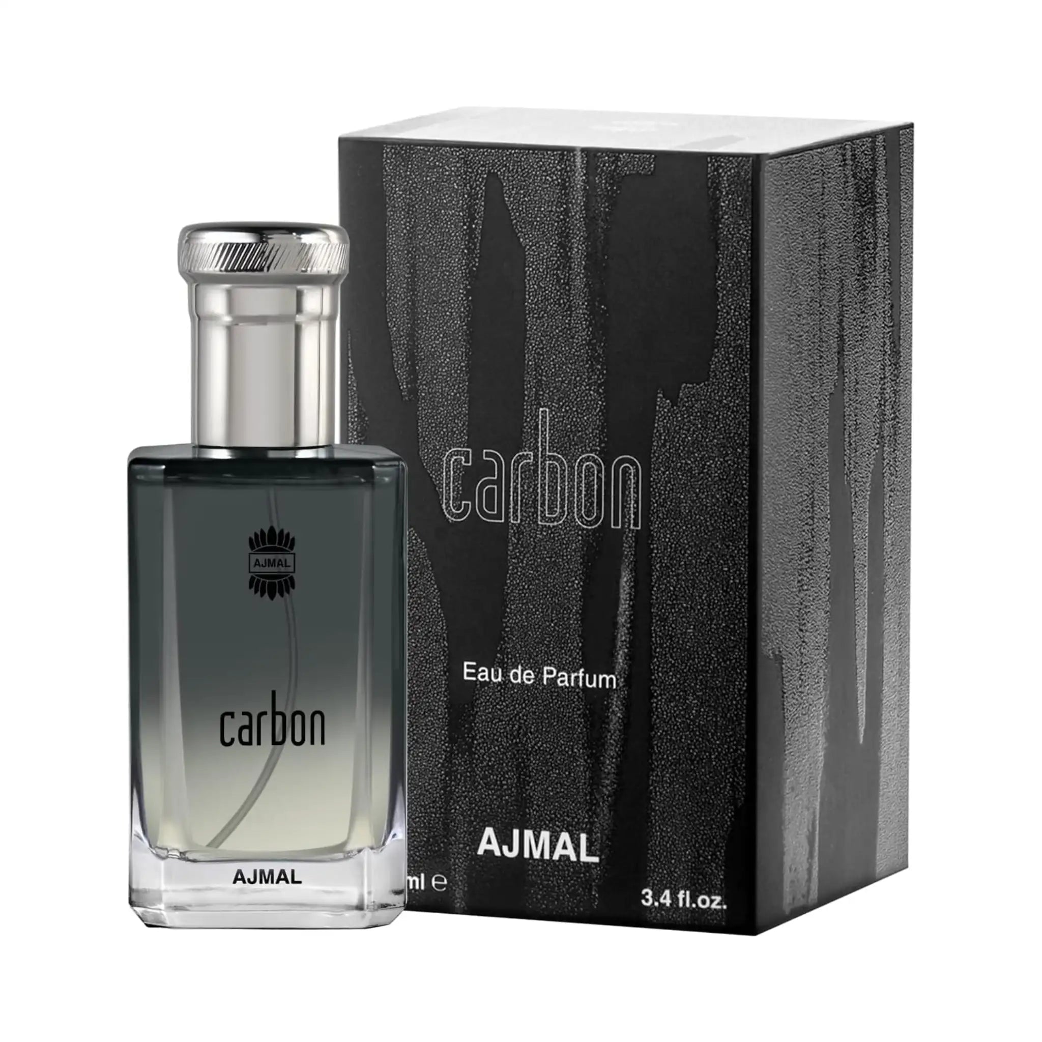 Frasco y caja de Carbon Ajmal Eau de Parfum Para Hombre