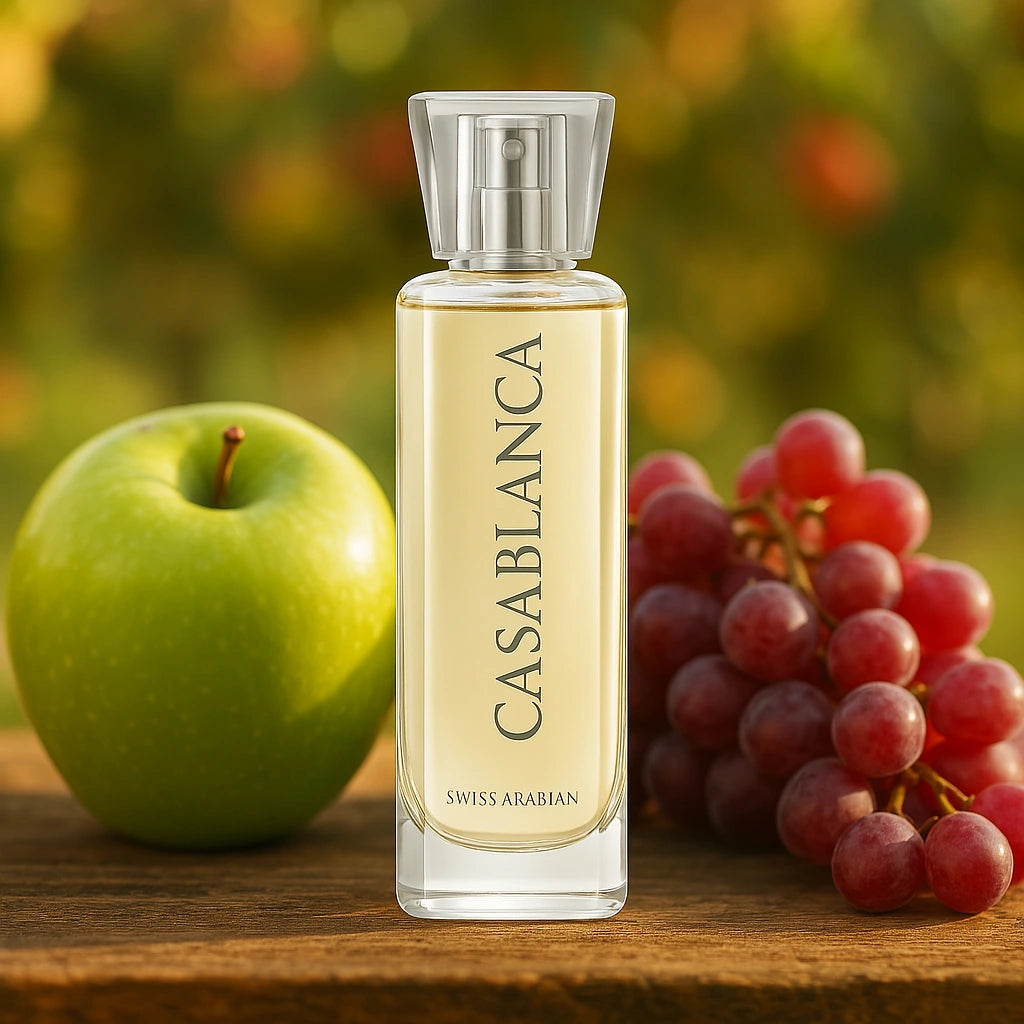 Casablanca Swiss Arabian Eau de Parfum Unisex con fondo de manzana