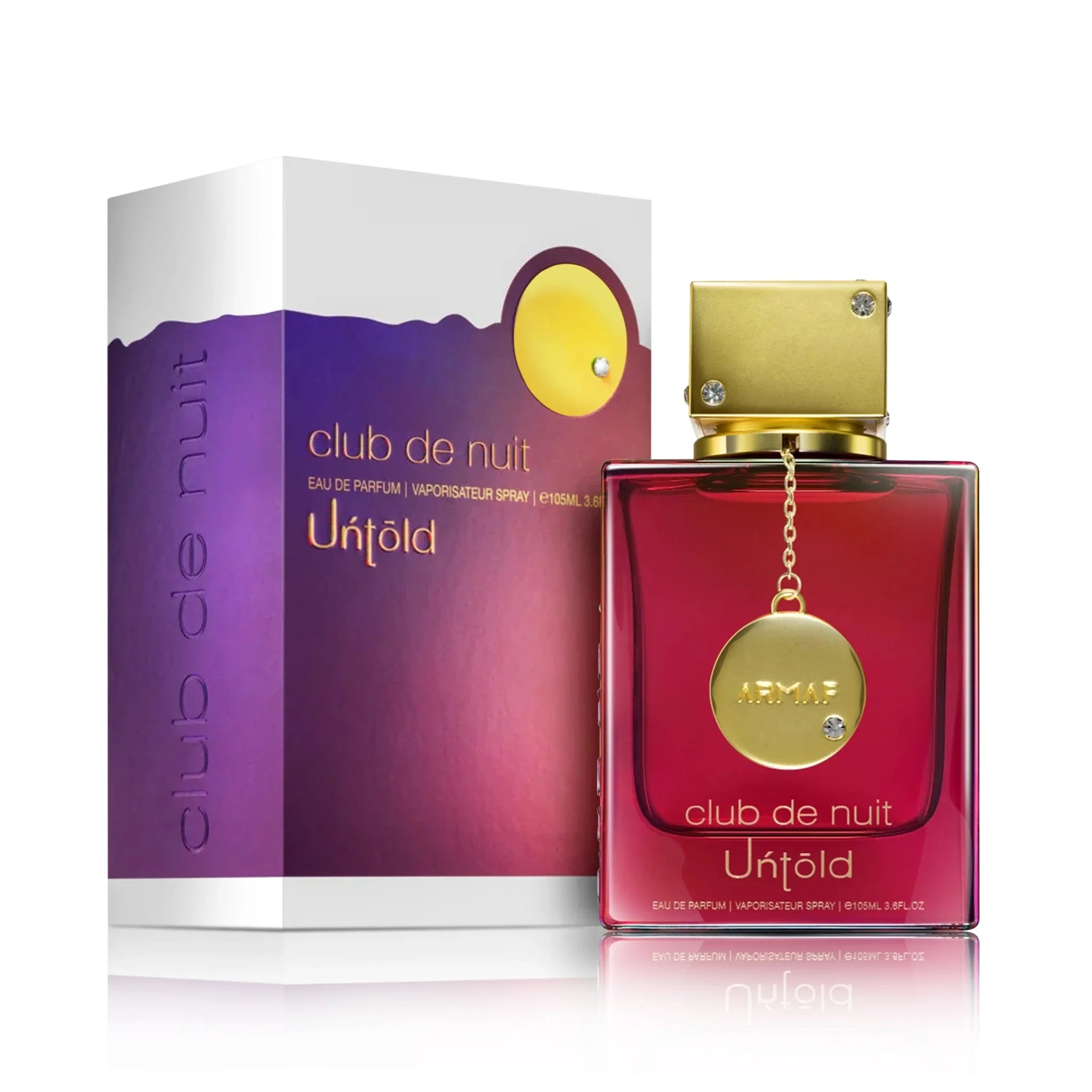 Foto grontal del Club de Nuit Untold Armaf Eau de Parfum Unisex fondo blanco