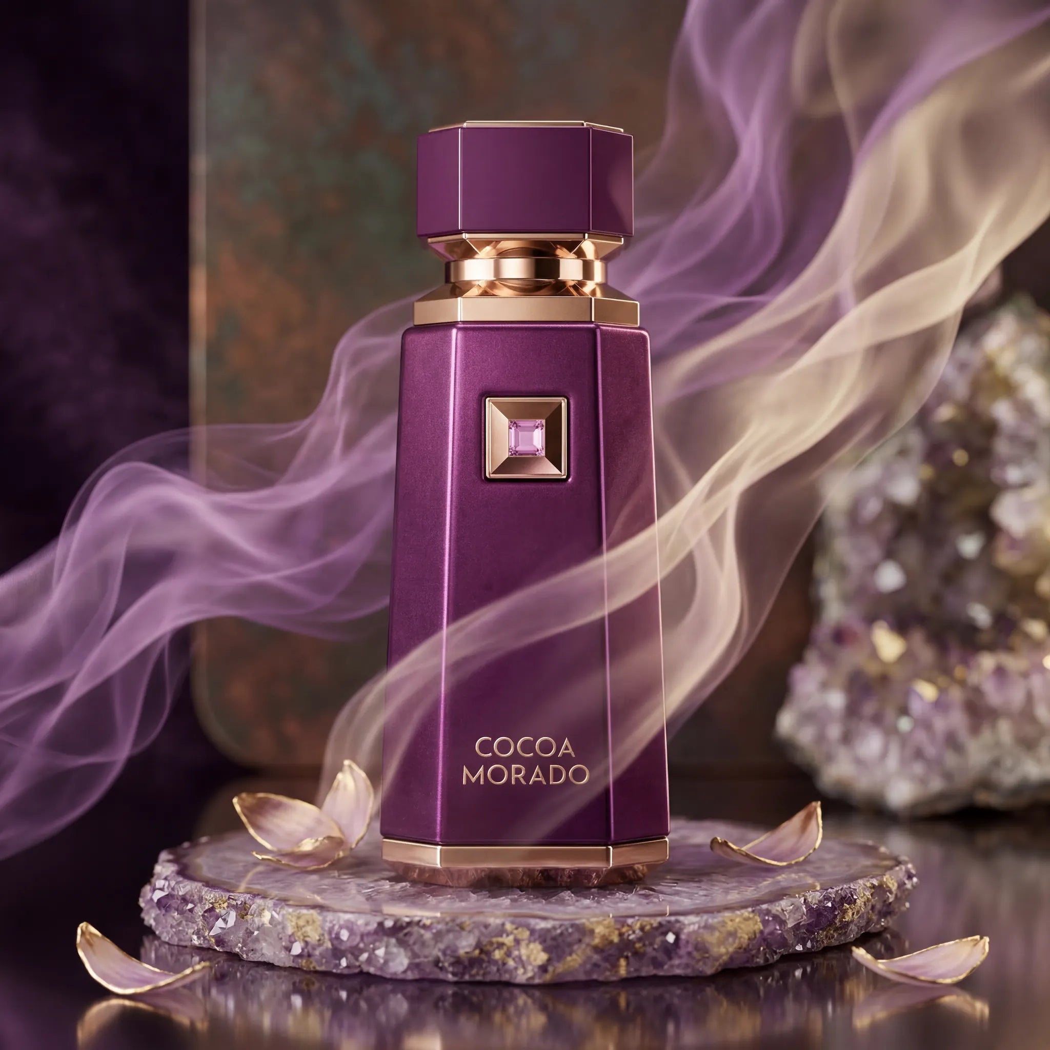 a Cocoa Morado Perfume with it box