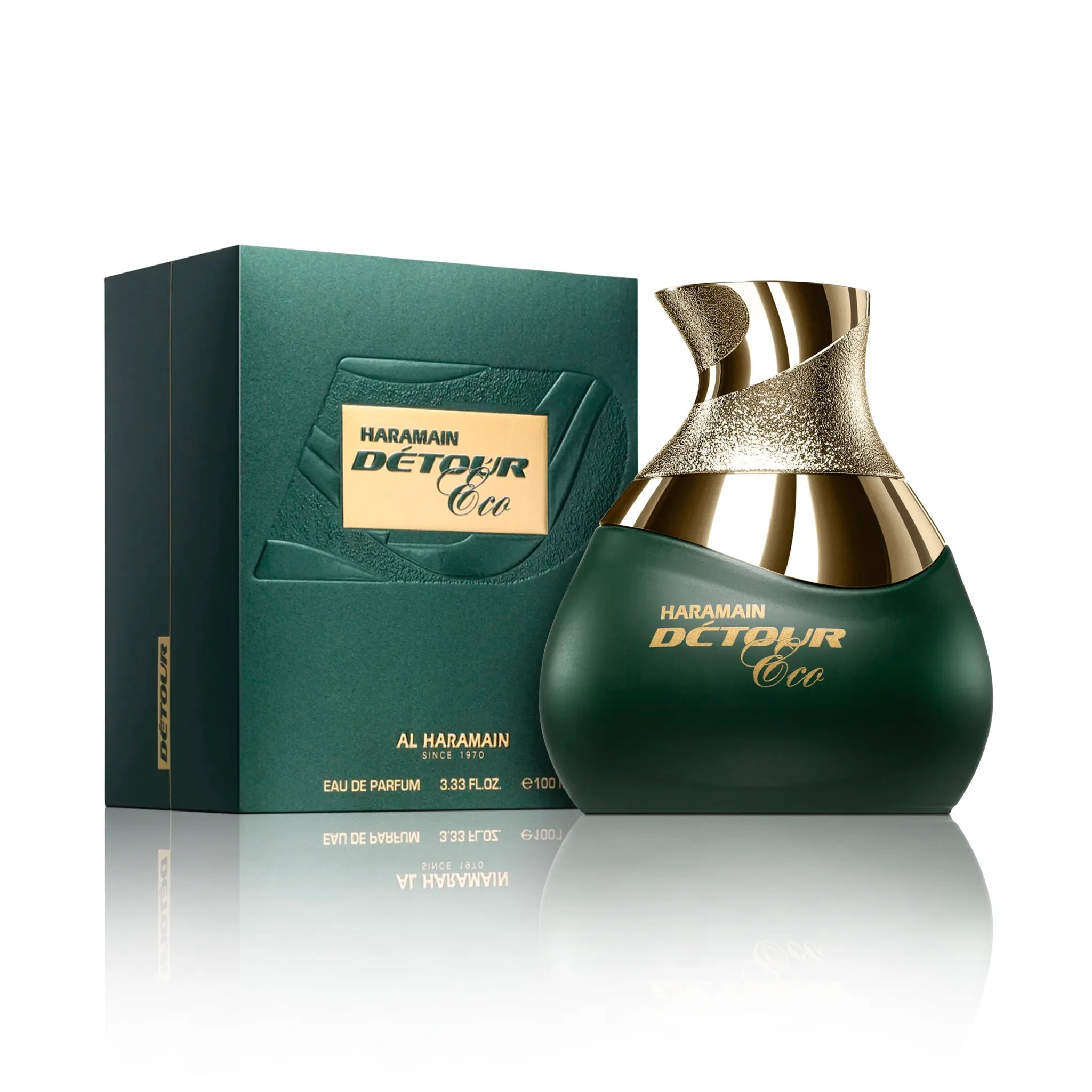 Frasco y caja de Detour Eco Al Haramain Eau de Parfum Unisex