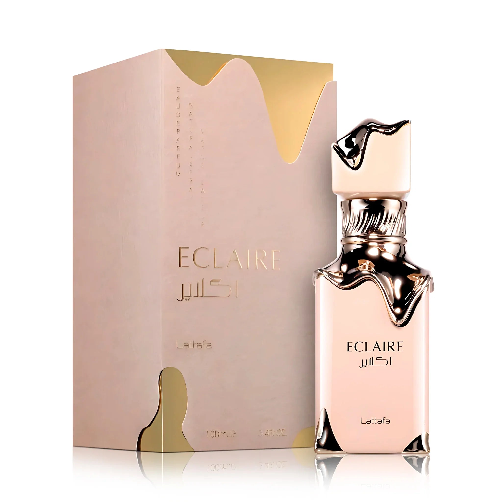 Frasco de Eclaire Lattafa Eau de Parfum Para Mujer con su caja