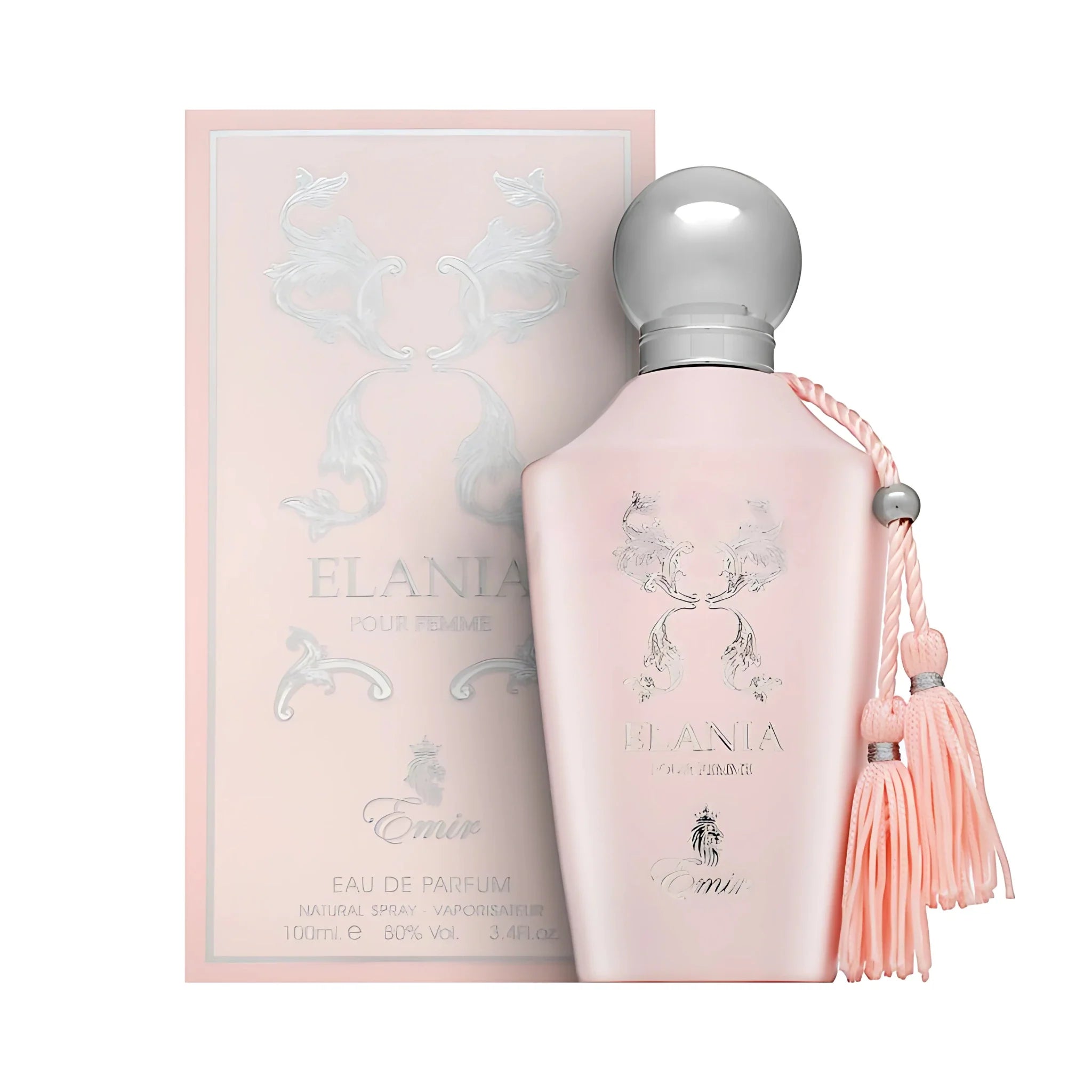 Frasco y caja de Elania Emir Eau de Parfum Para Mujer
