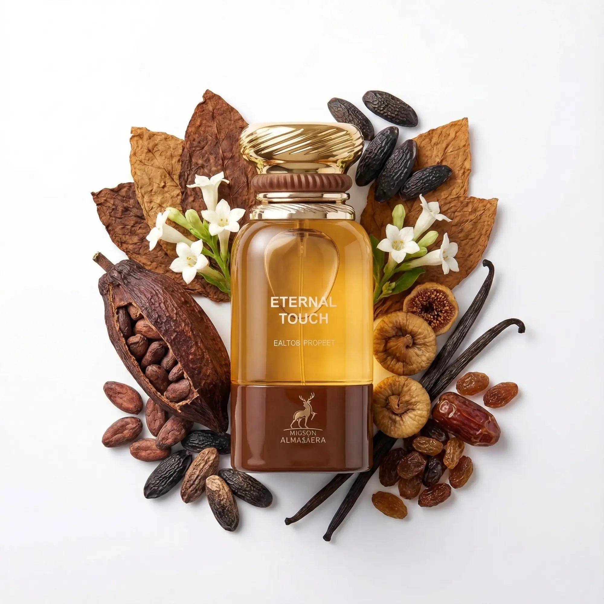 Eternal_Touch_Maison_Alhambra_Eau_de_Parfum_Hombre_Fondo_Blanco_Tabaco_Cacao_Haba_Flor