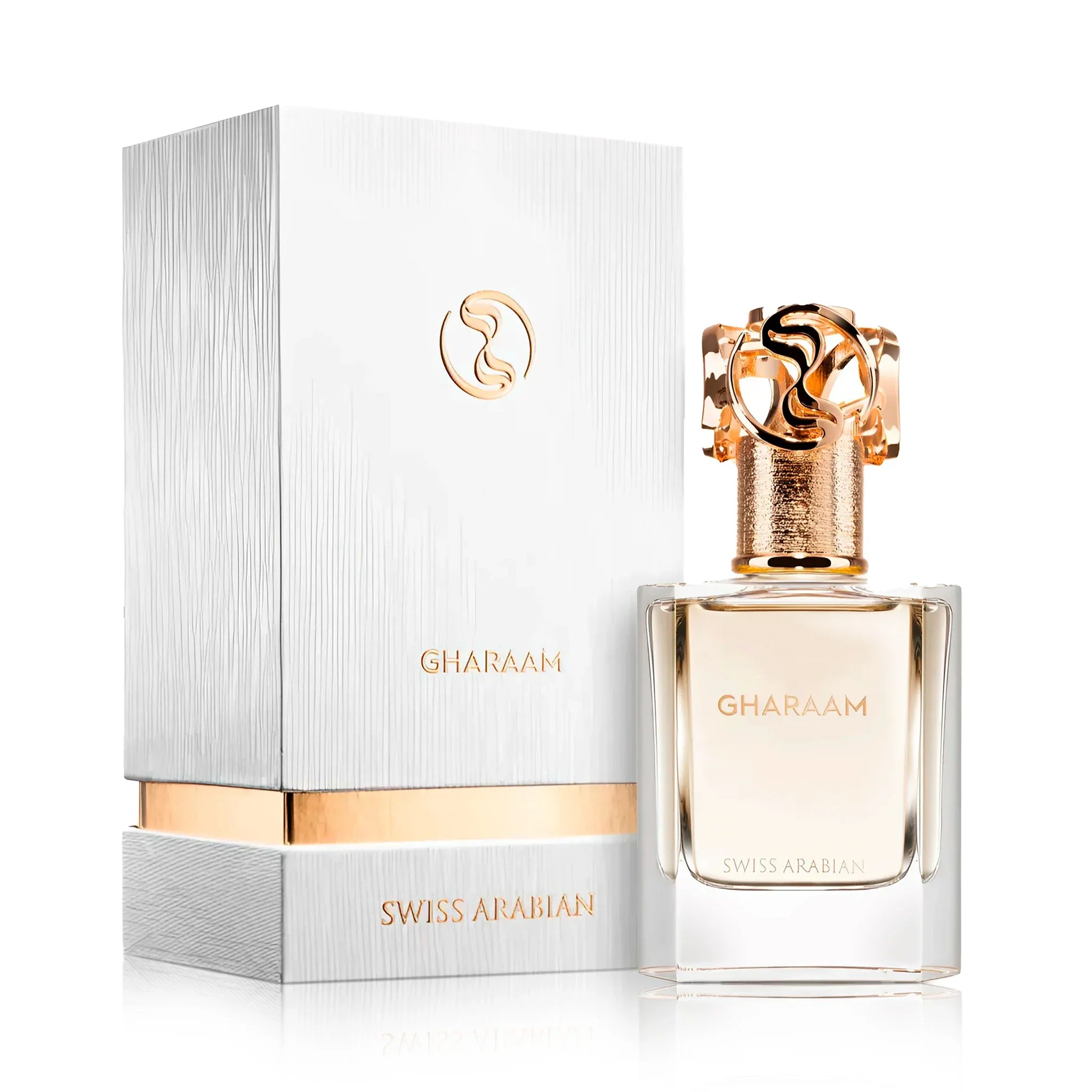 Frasco y caja del perfume Gharaam Swiss Arabian Eau de Parfum Unisex
