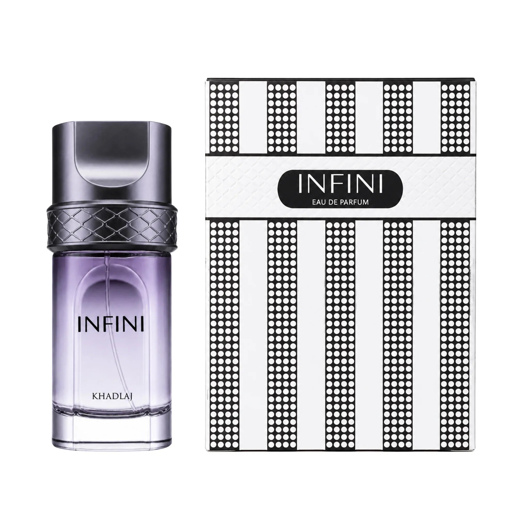Caja y botella de Infini Khadlaj Eau de Parfum