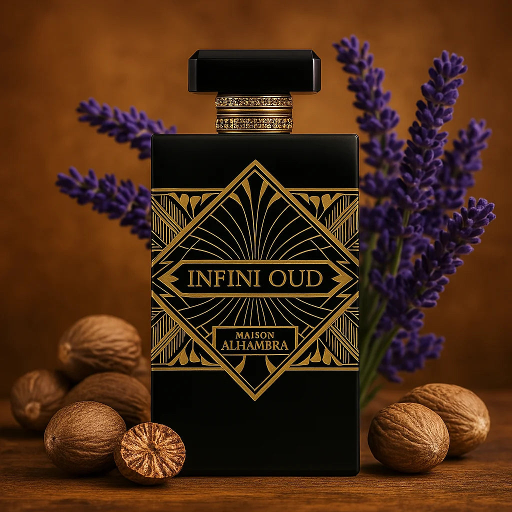 Infini Oud Maison Alhambra Eau de Parfum Unisex con fondo