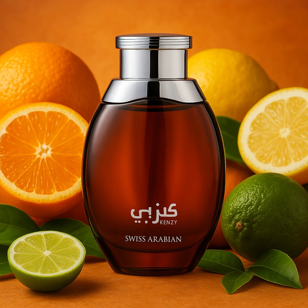 Kenzy Swiss Arabian Eau de Parfum Unisex con fondo de frutas