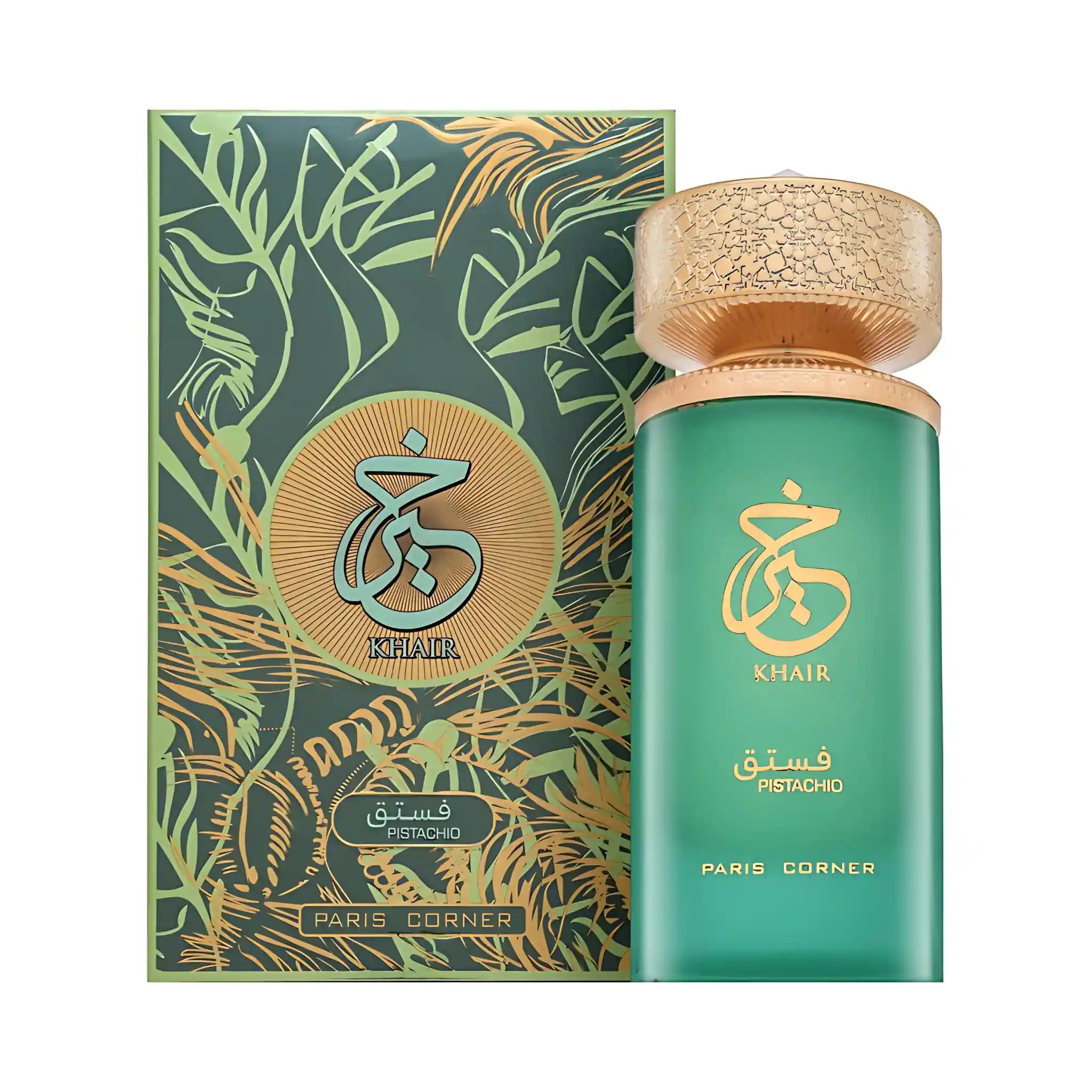 Frasco y caja de Khair Paris Corner Eau de Parfum Unisex