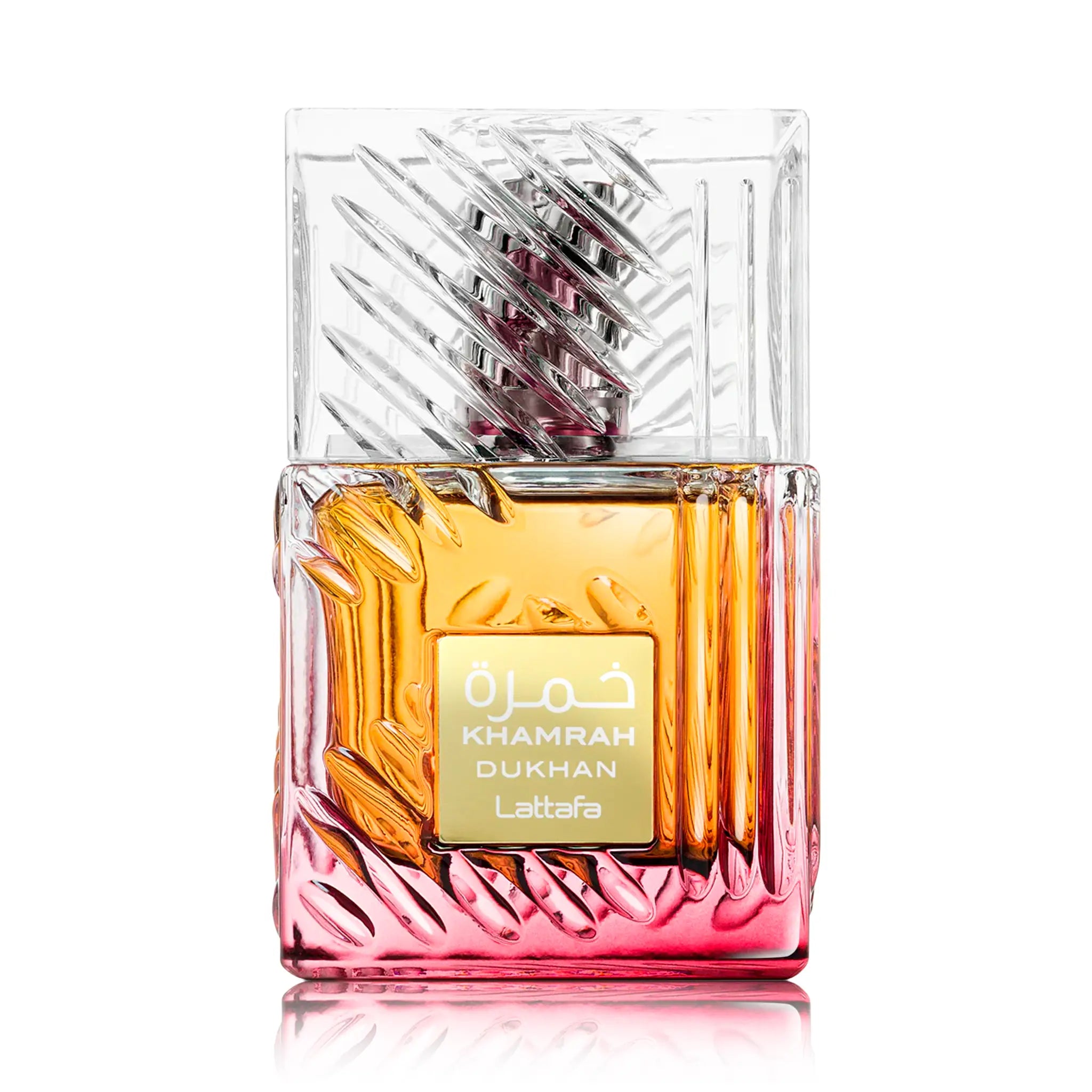 Frasco de Khamrah Dukhan Lattafa Eau de Parfum Para Hombre