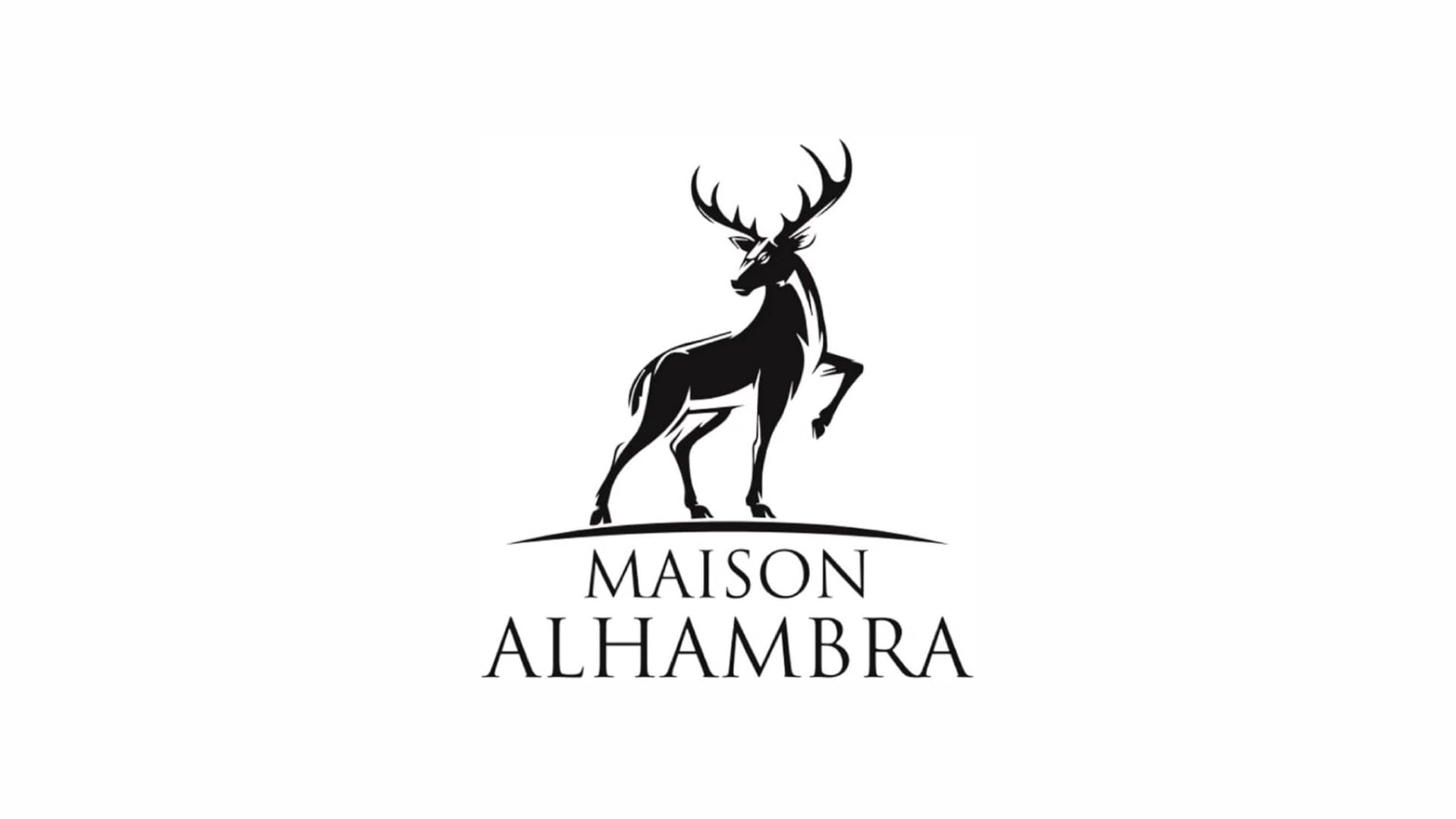 Logotipo blanco de la marca de perfumes arabes Maison Alhambra